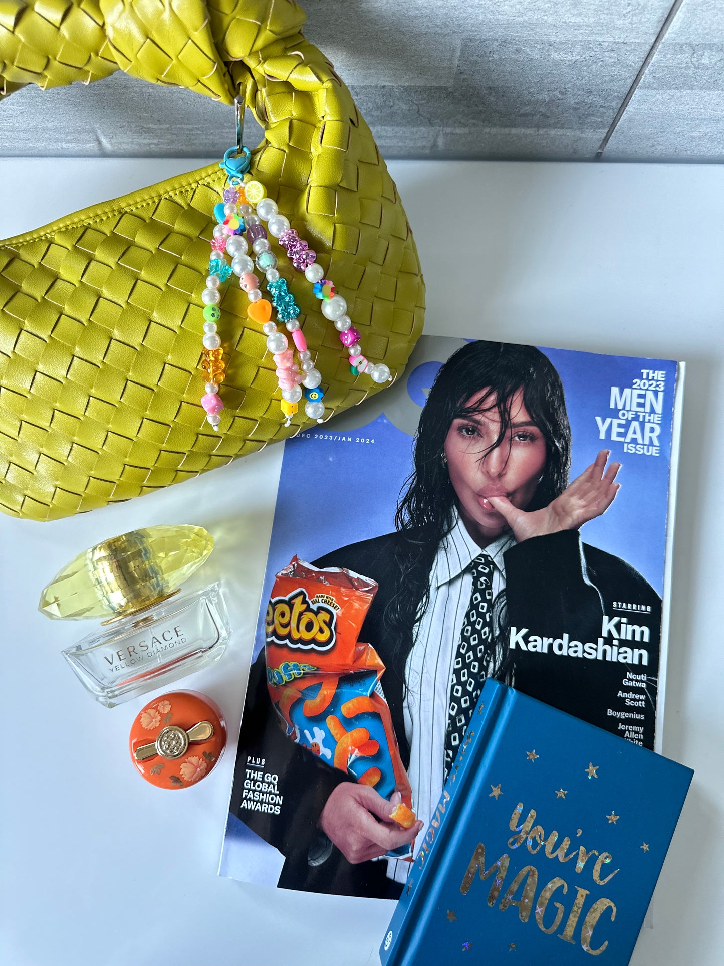 Colourful bag charm