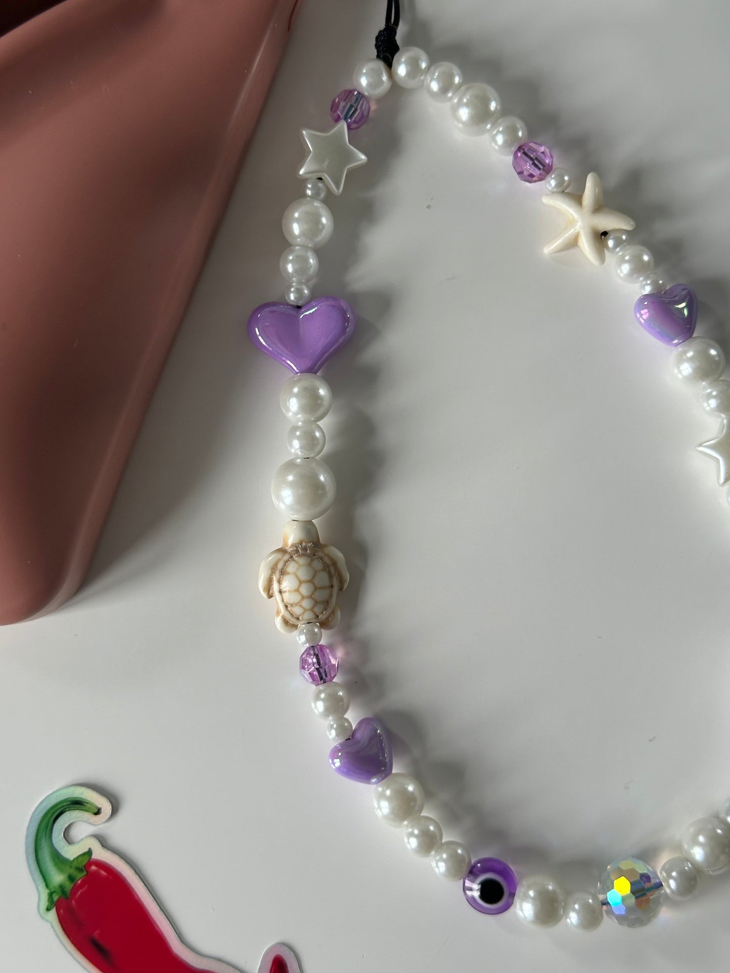 Purple power Phone Charm