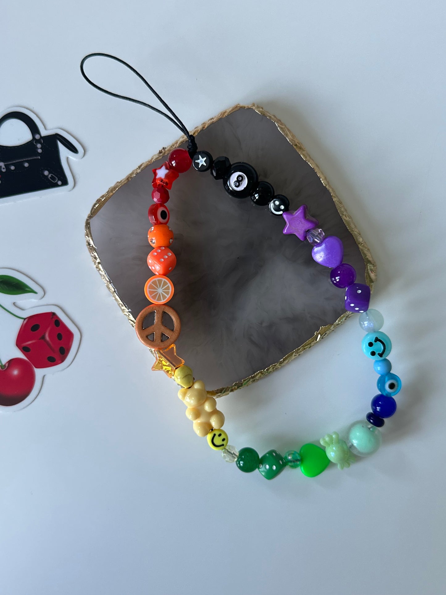 Rainbow phone charm