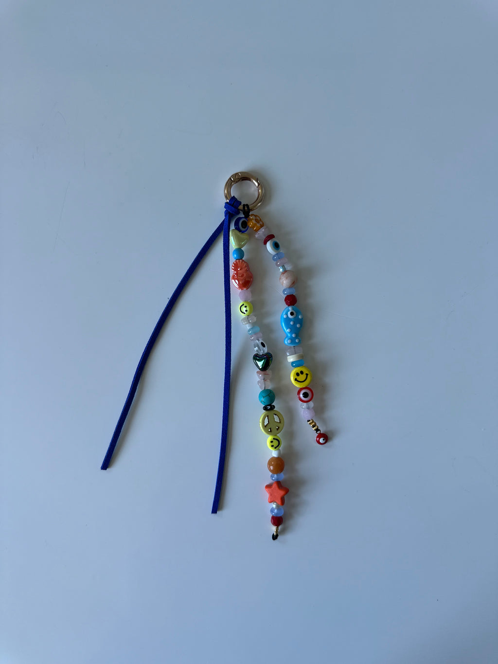 Paisley bag charm (deep blue)