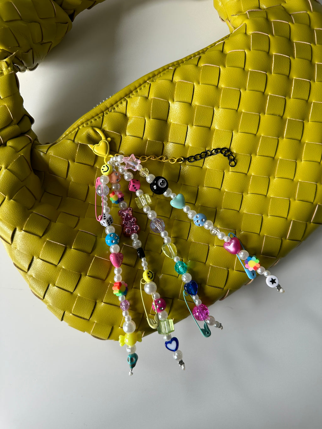 Funky pearl bag charm
