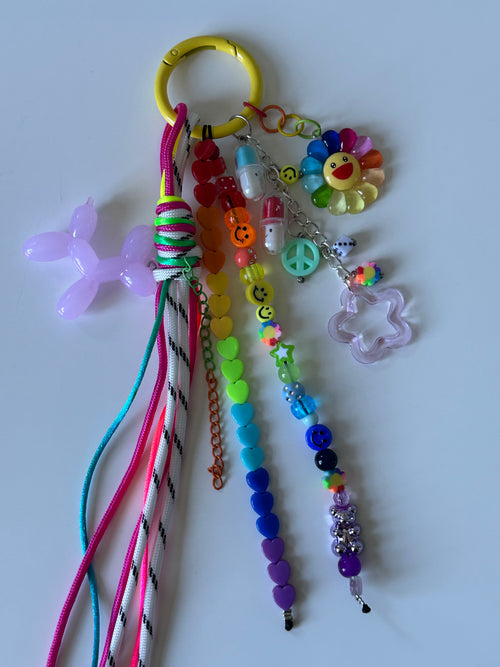 Abby bag charm (purple dog)