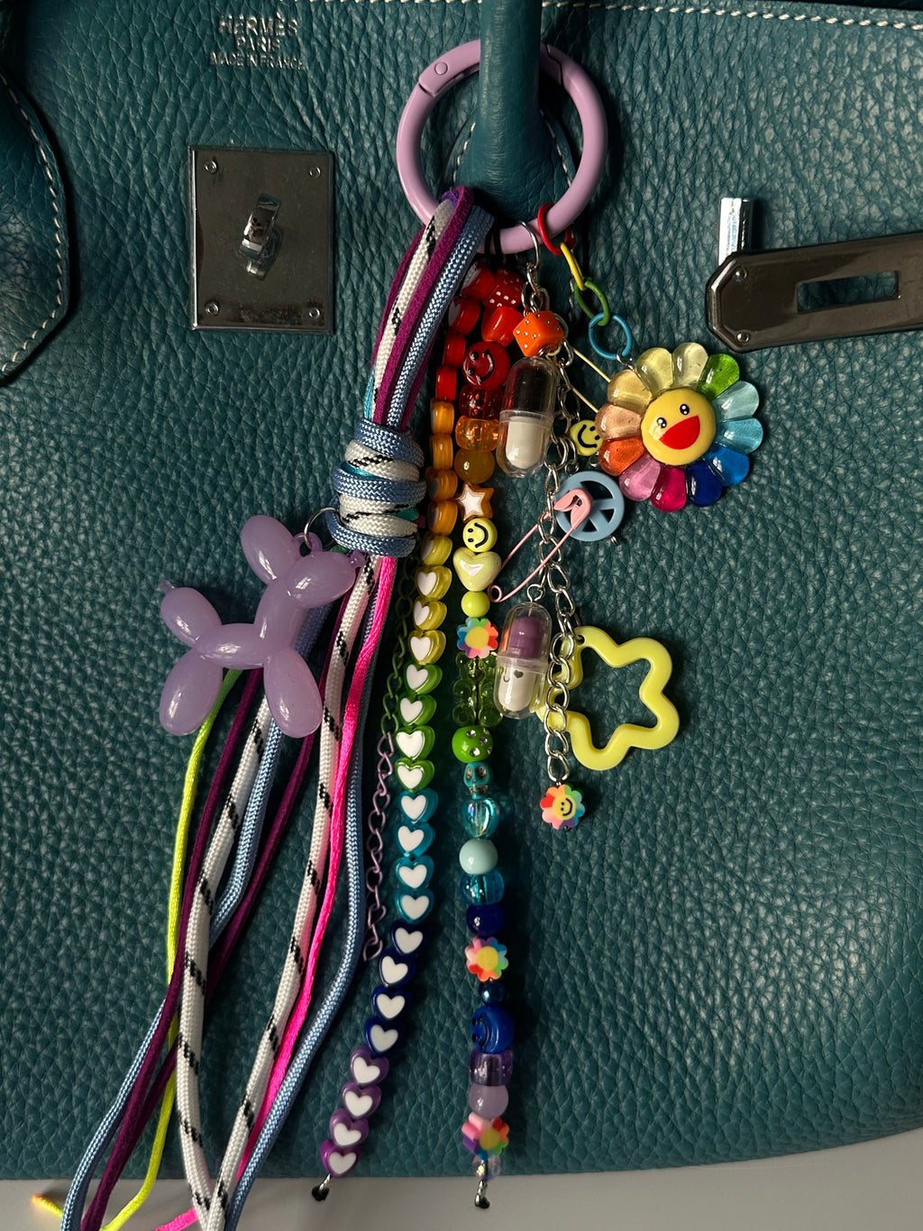 Abby bag charm (purple)