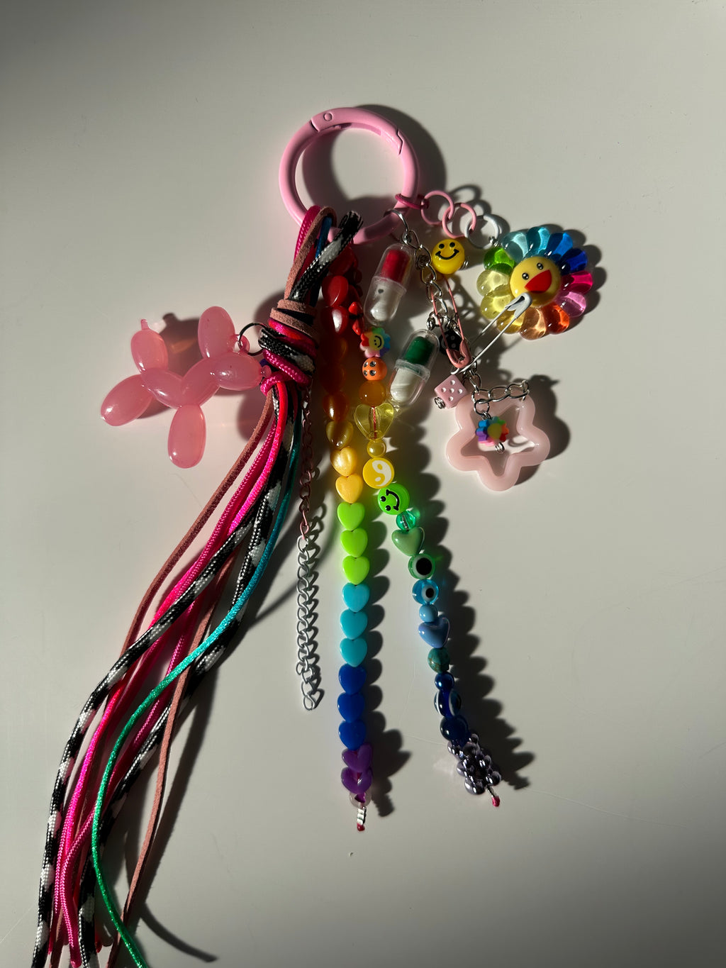Abby bag charm (pink dog)