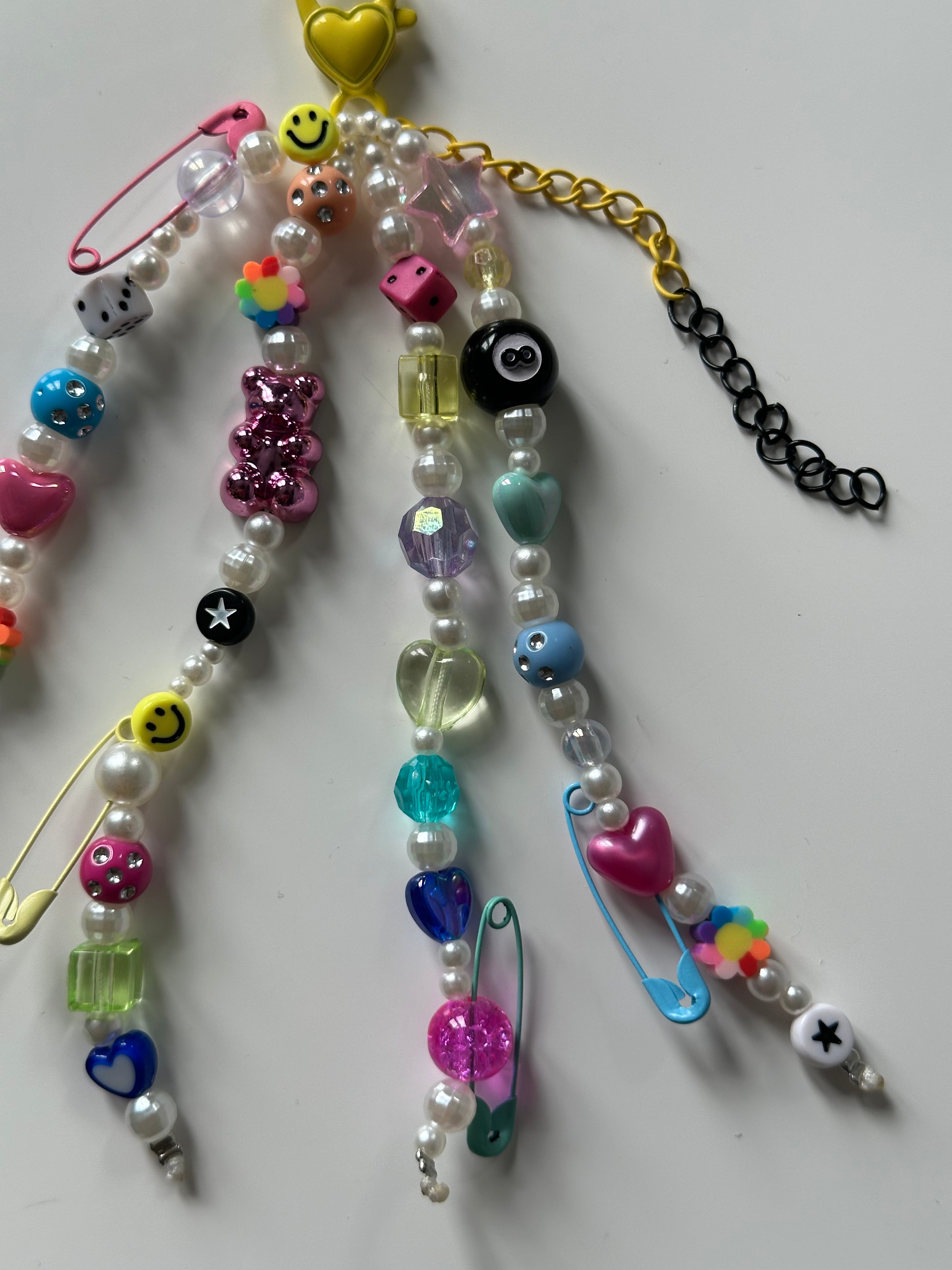 Funky pearl bag charm