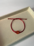 Red and gold adjustable bracelet
