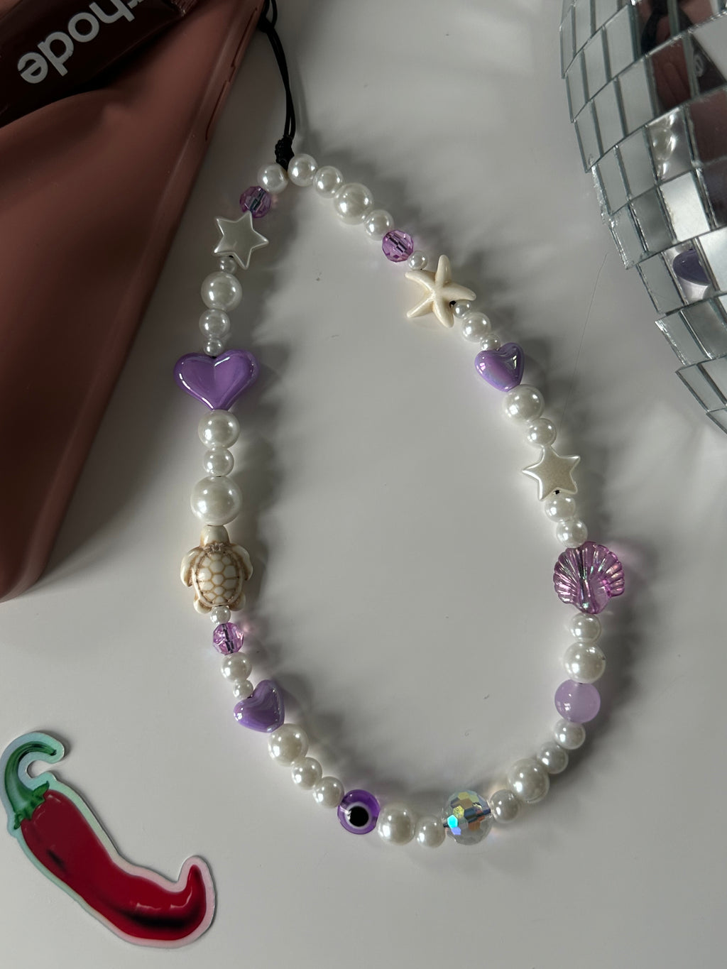 Purple power Phone Charm