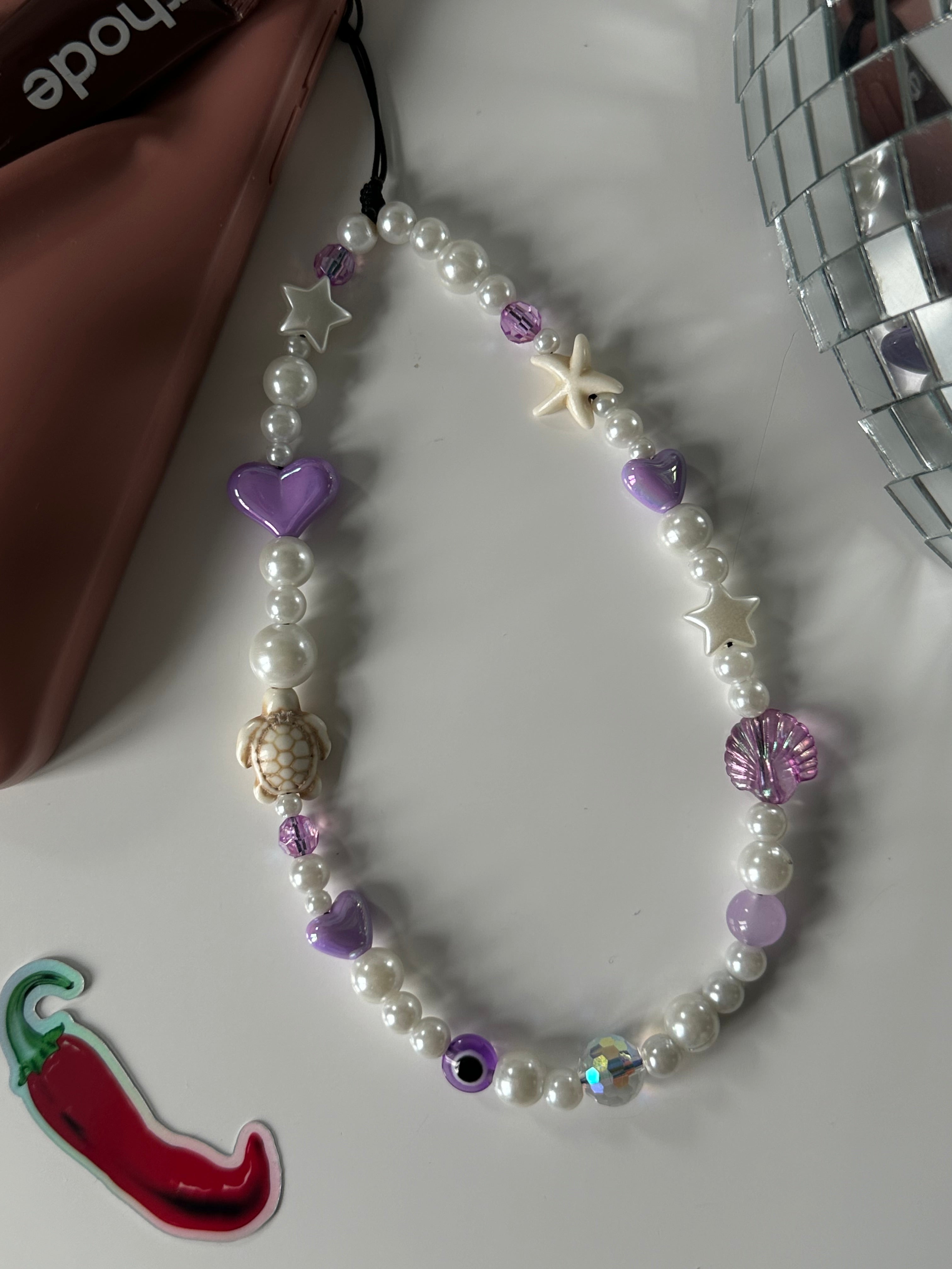 Purple power Phone Charm