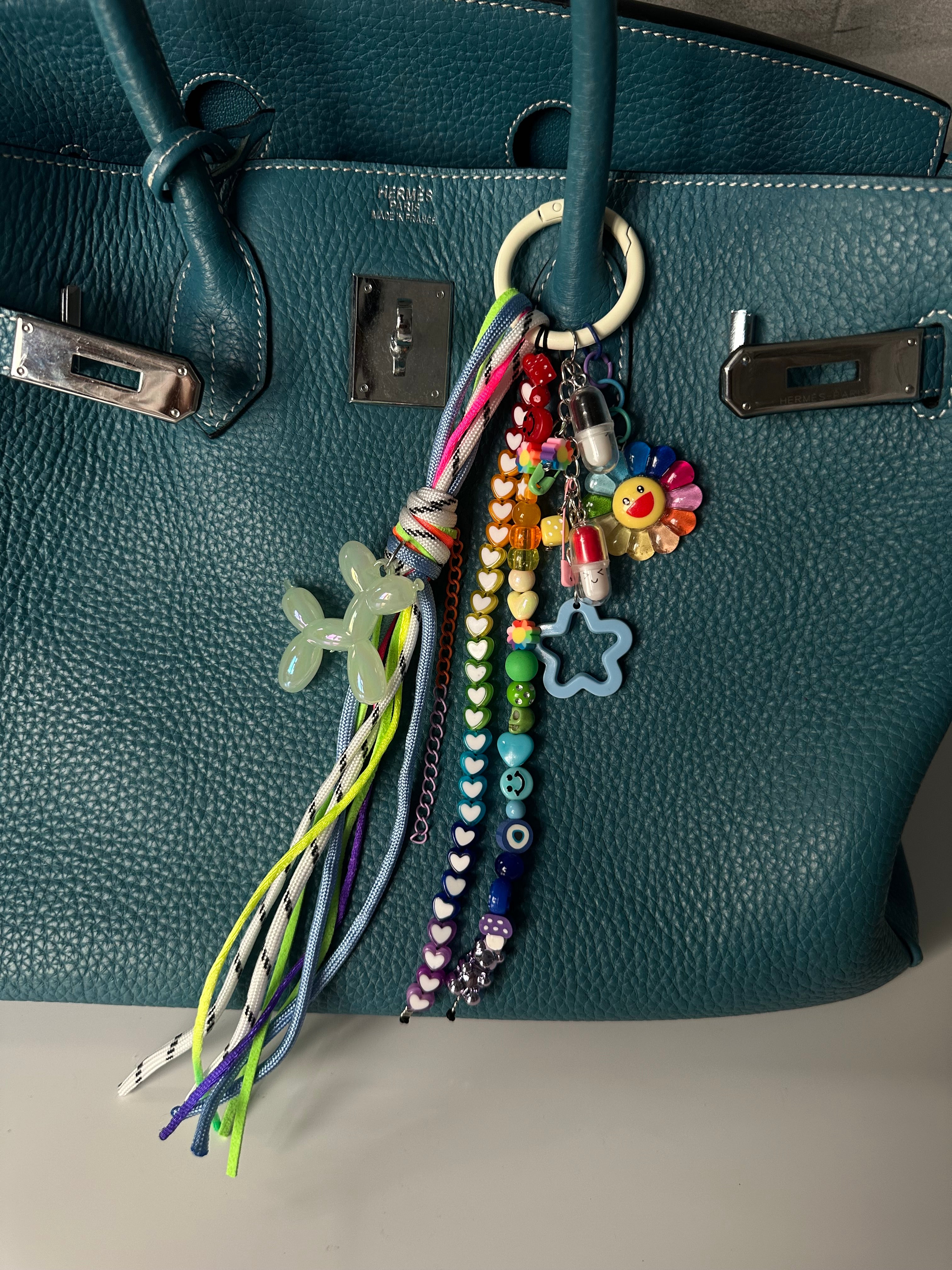 Abby bag charm (cream)