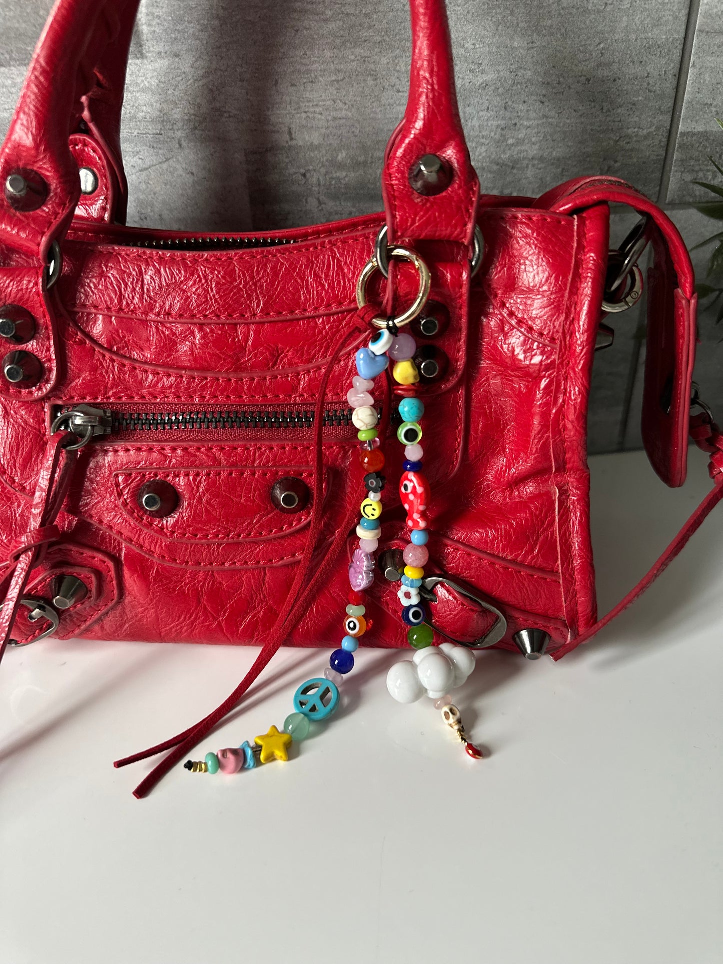 Rainbow bag charm