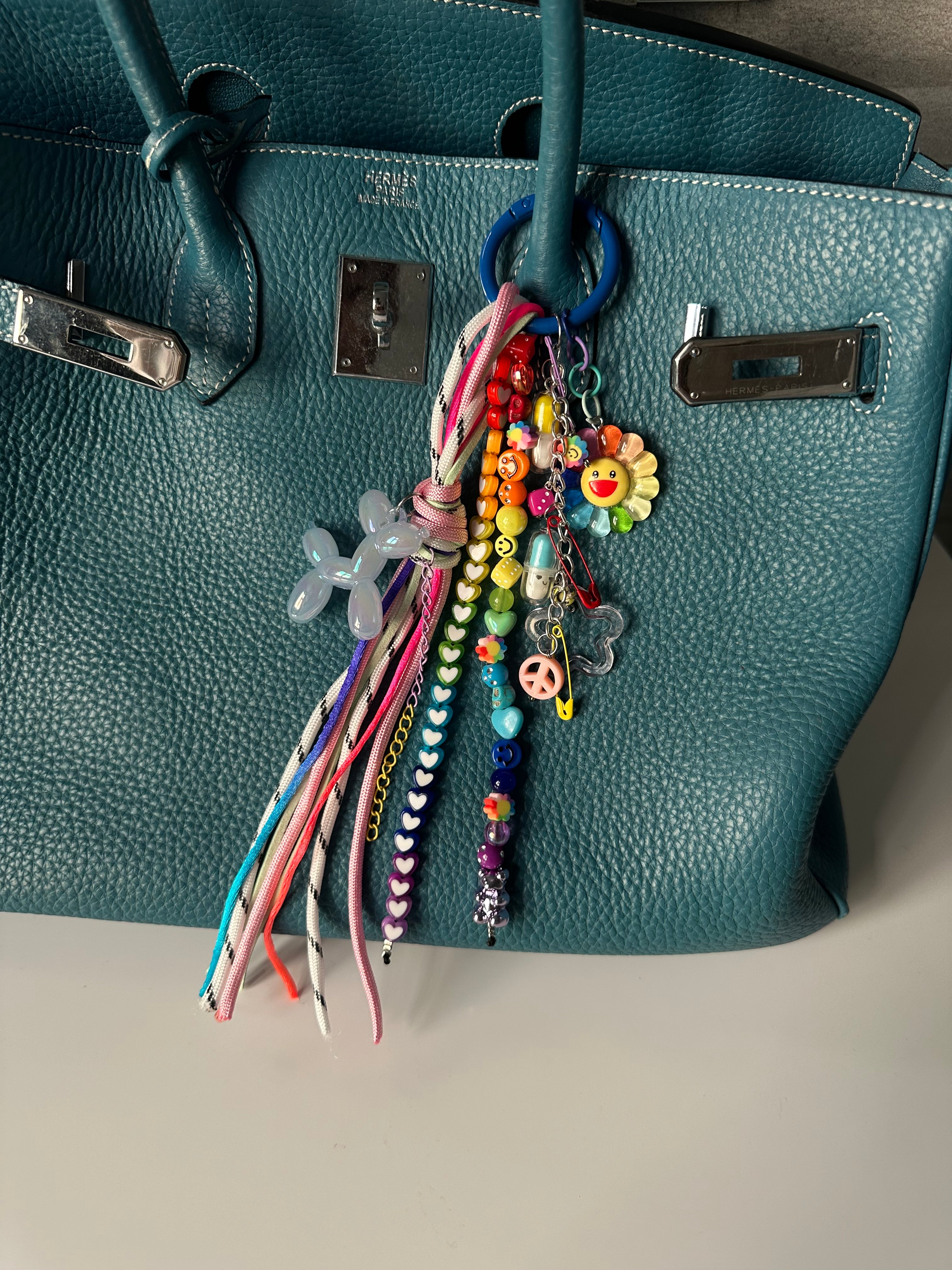 Abby bag charm (blue)