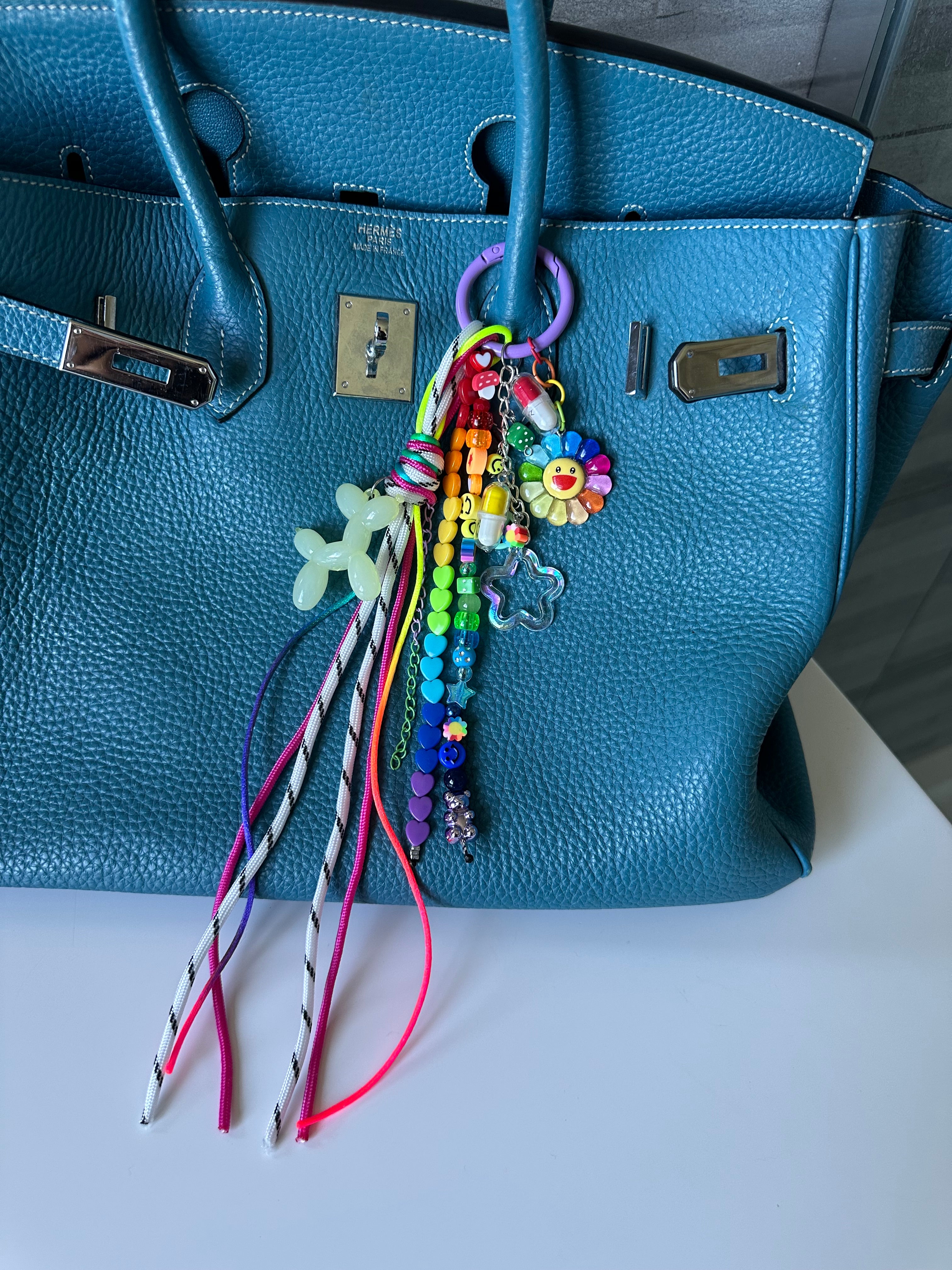 Abby bag charm (green dog)