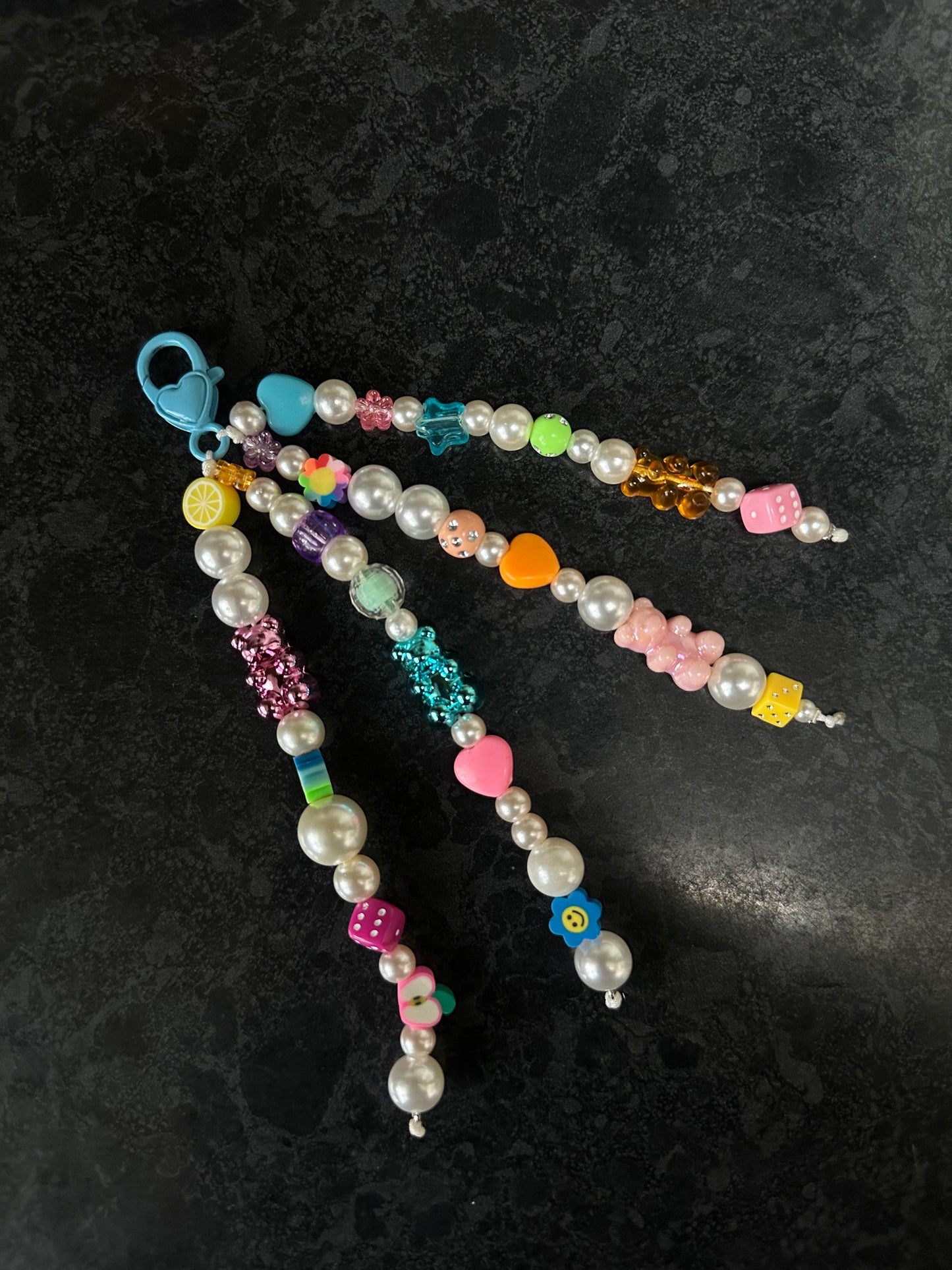 Colourful bag charm