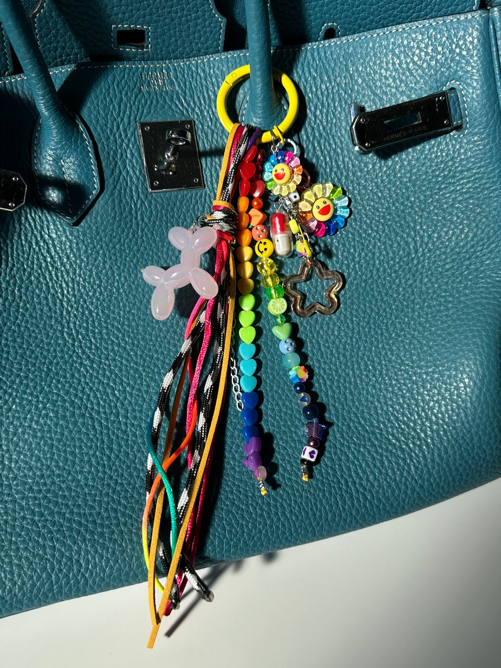 Abby bag charm (pink dog)