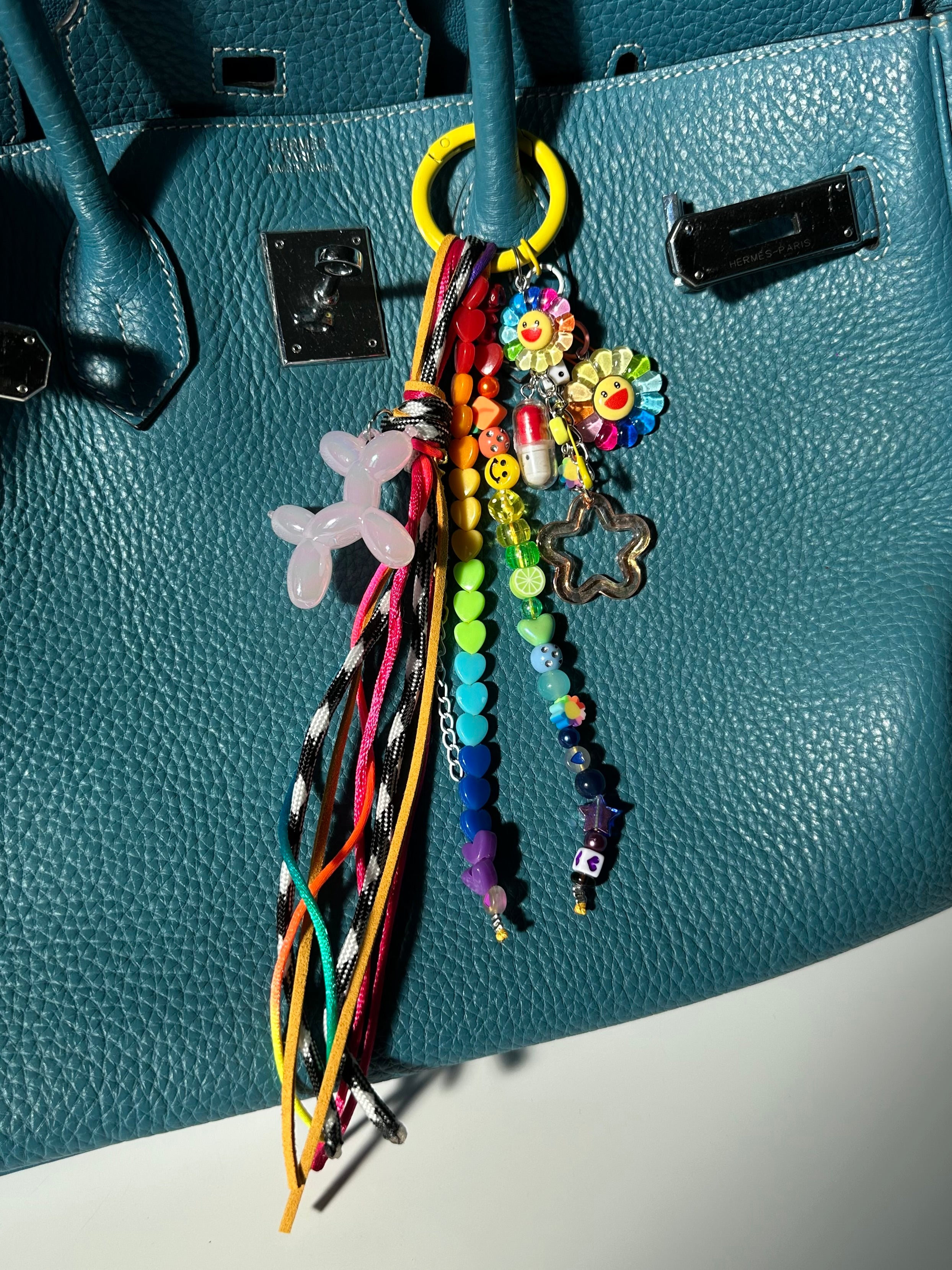 Abby bag charm (pink dog)