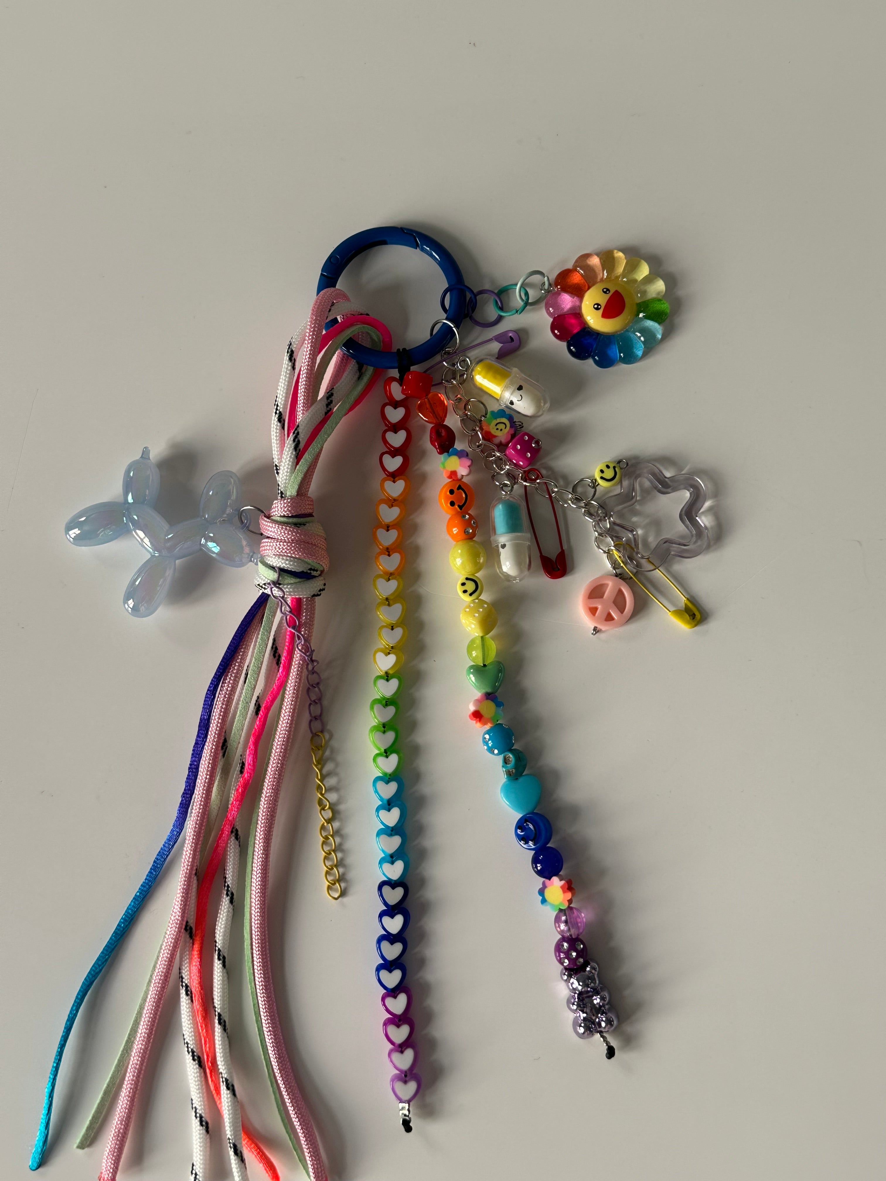 Abby bag charm (blue)