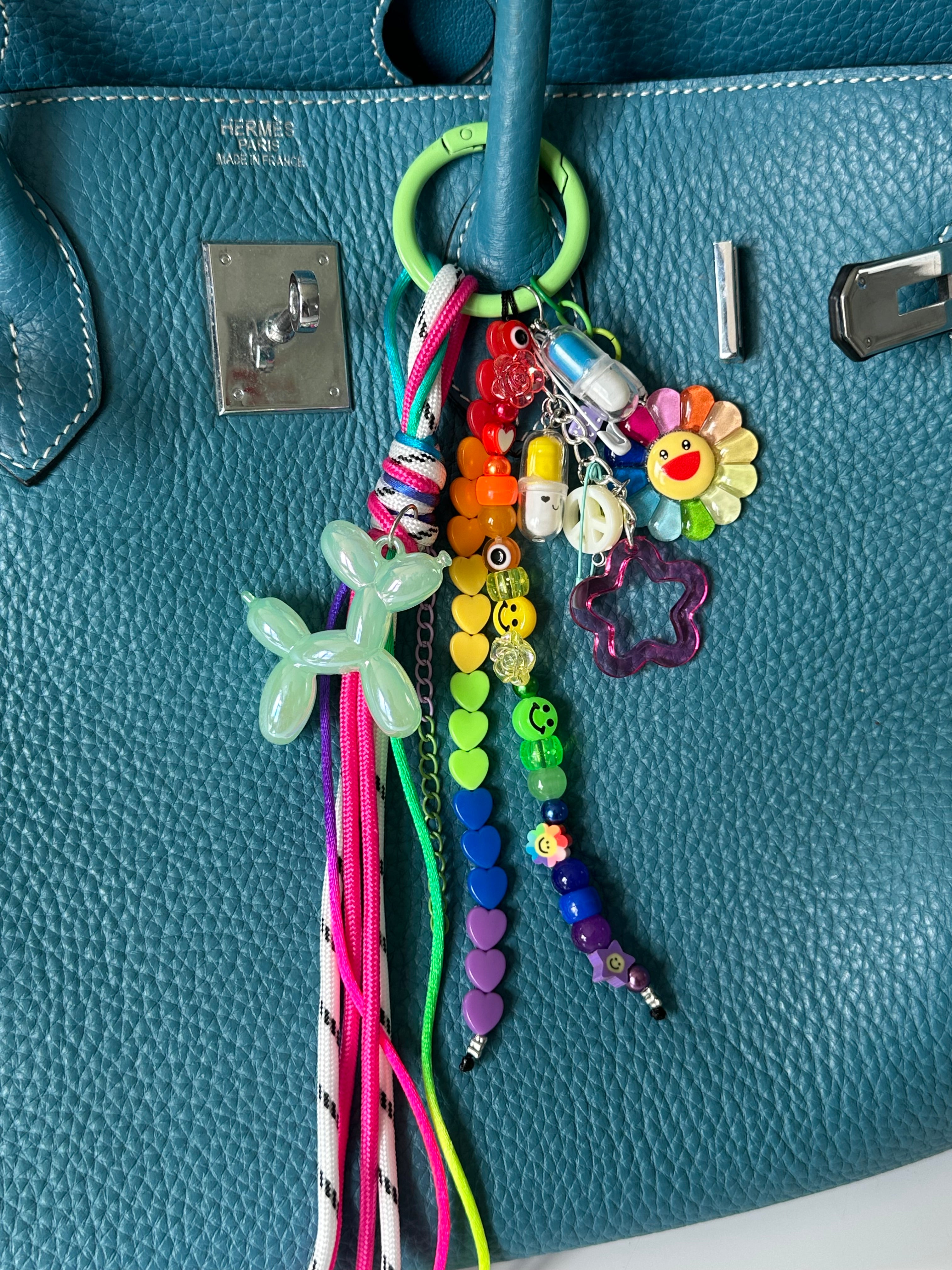 Abby bag charm (green dog)