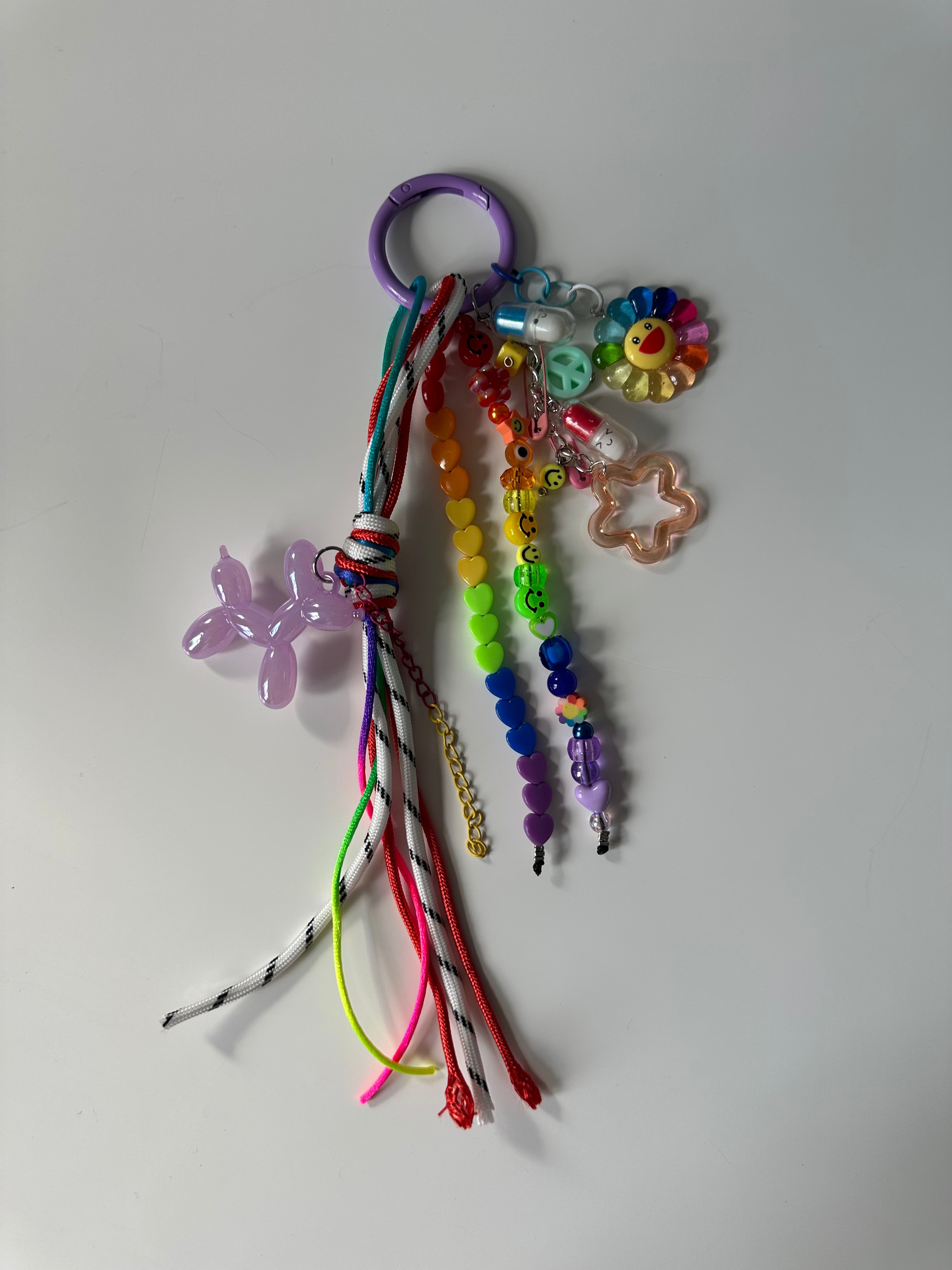Abby bag charm (purple dog)
