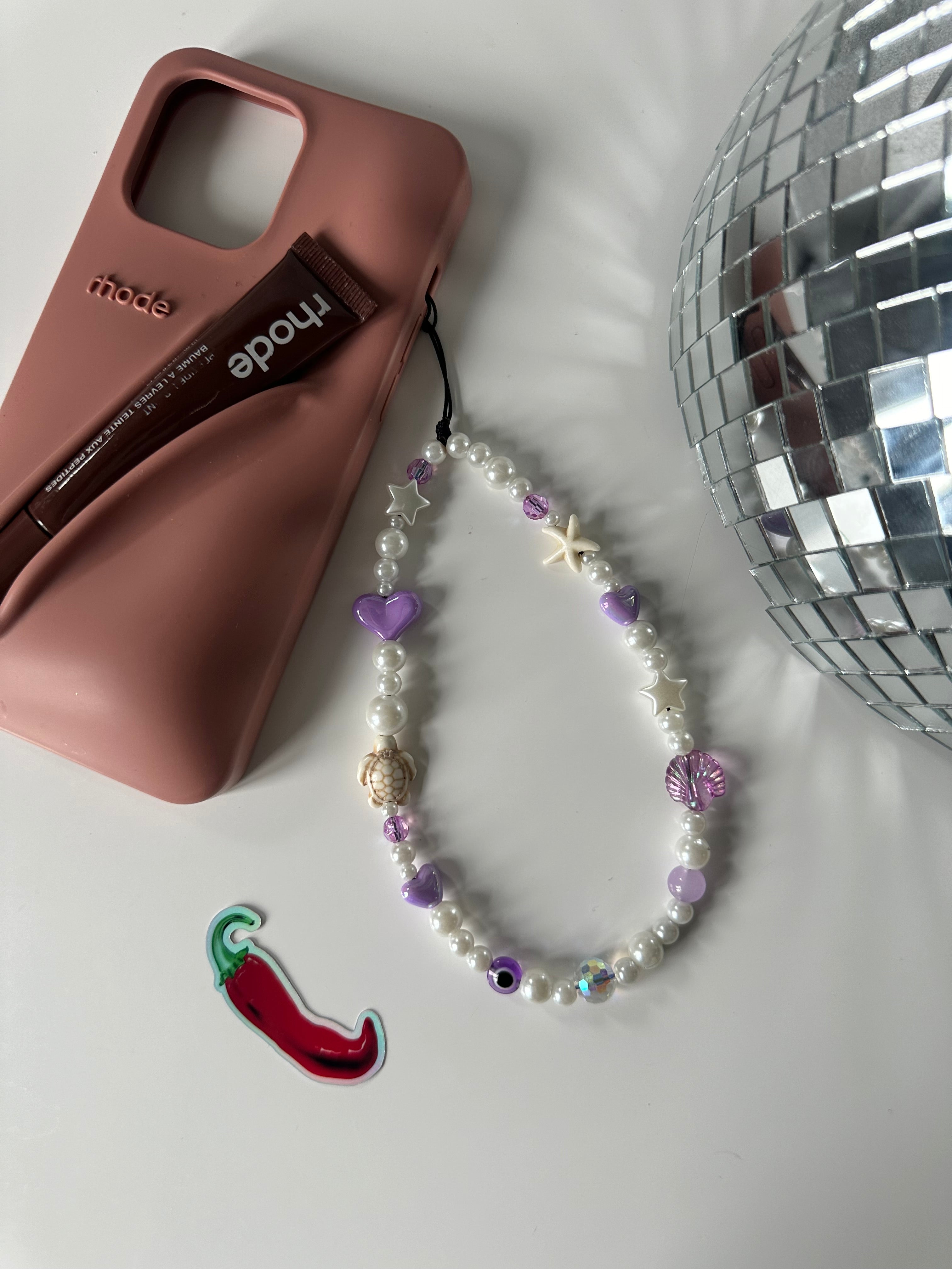 Purple power Phone Charm