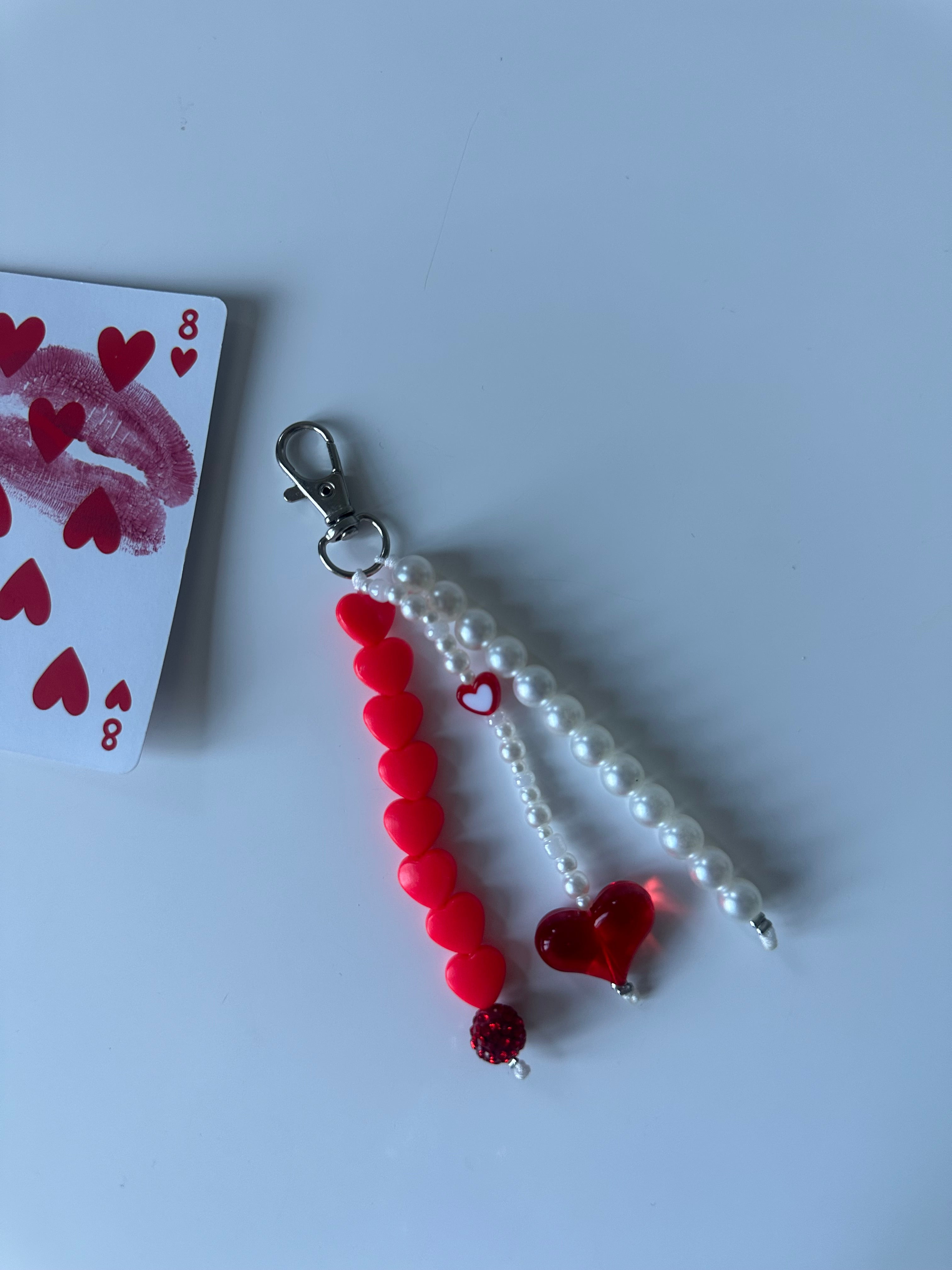 Queen of hearts bag charm