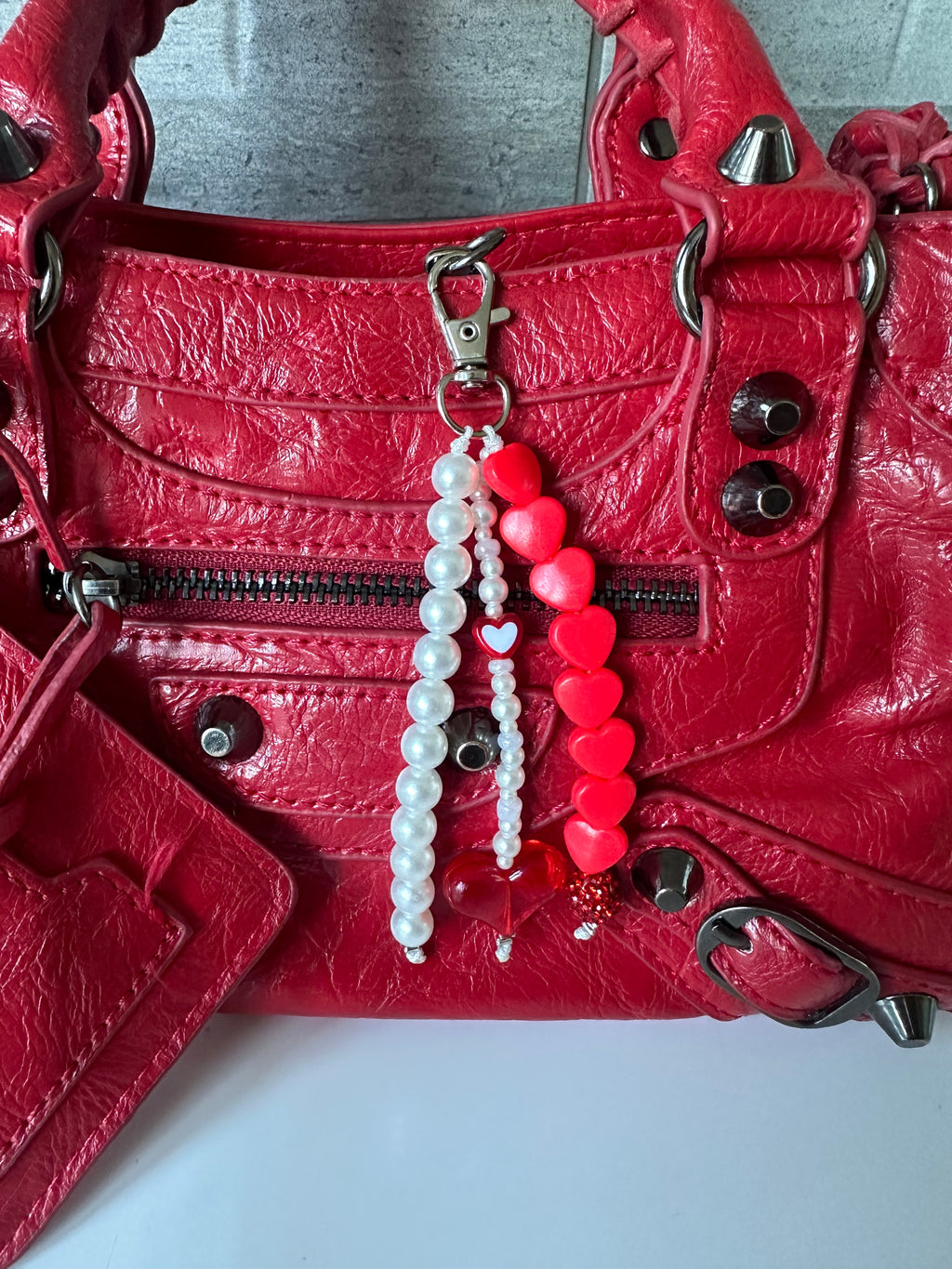 Queen of hearts bag charm