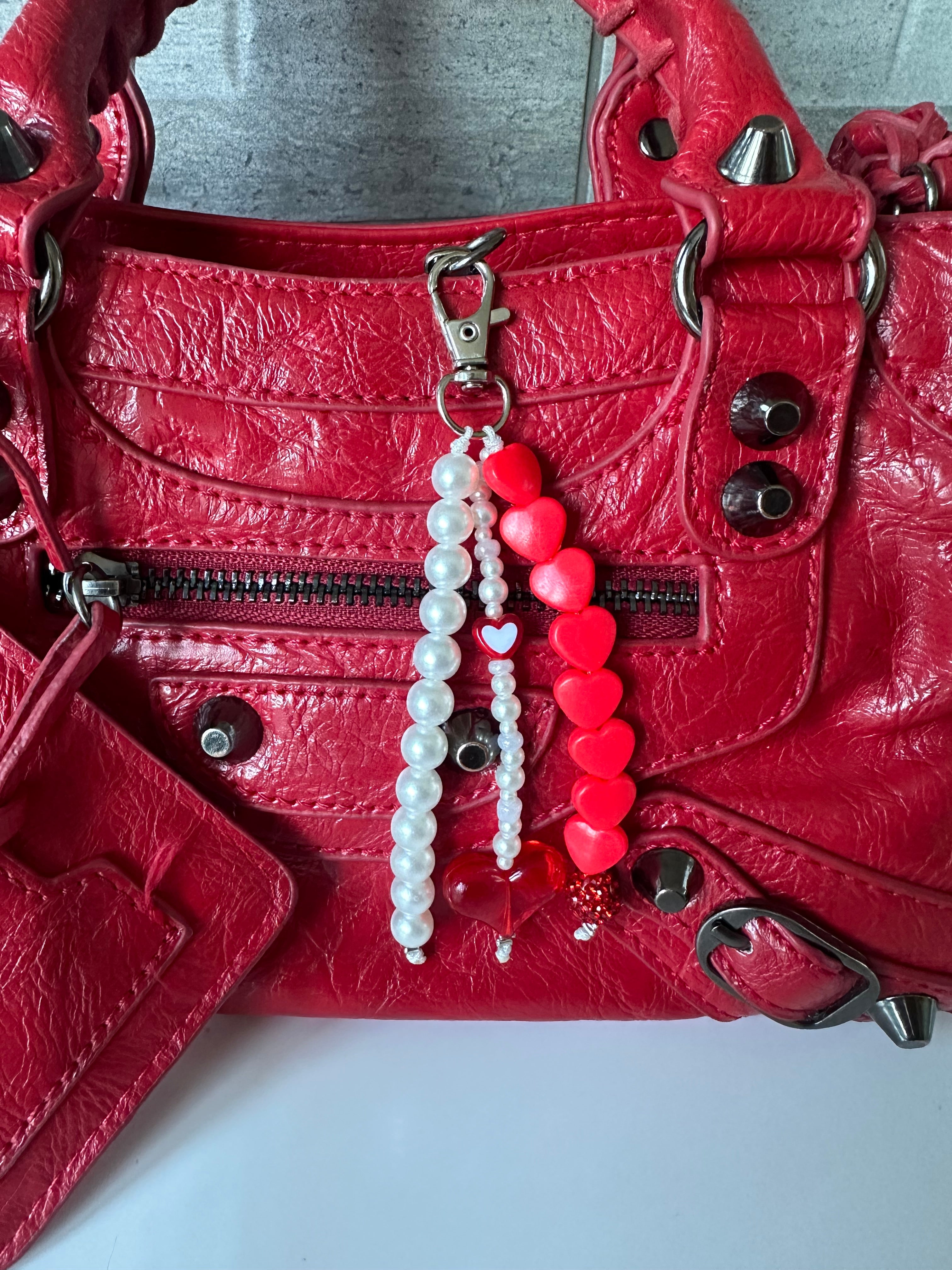 Queen of hearts bag charm