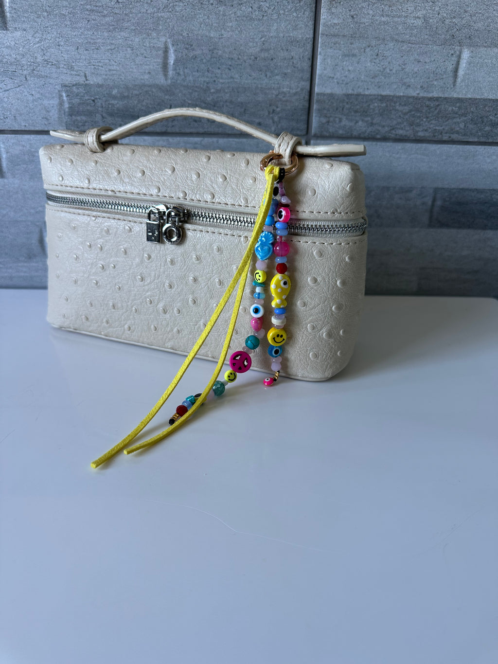 Paisley bag charm (yellow)