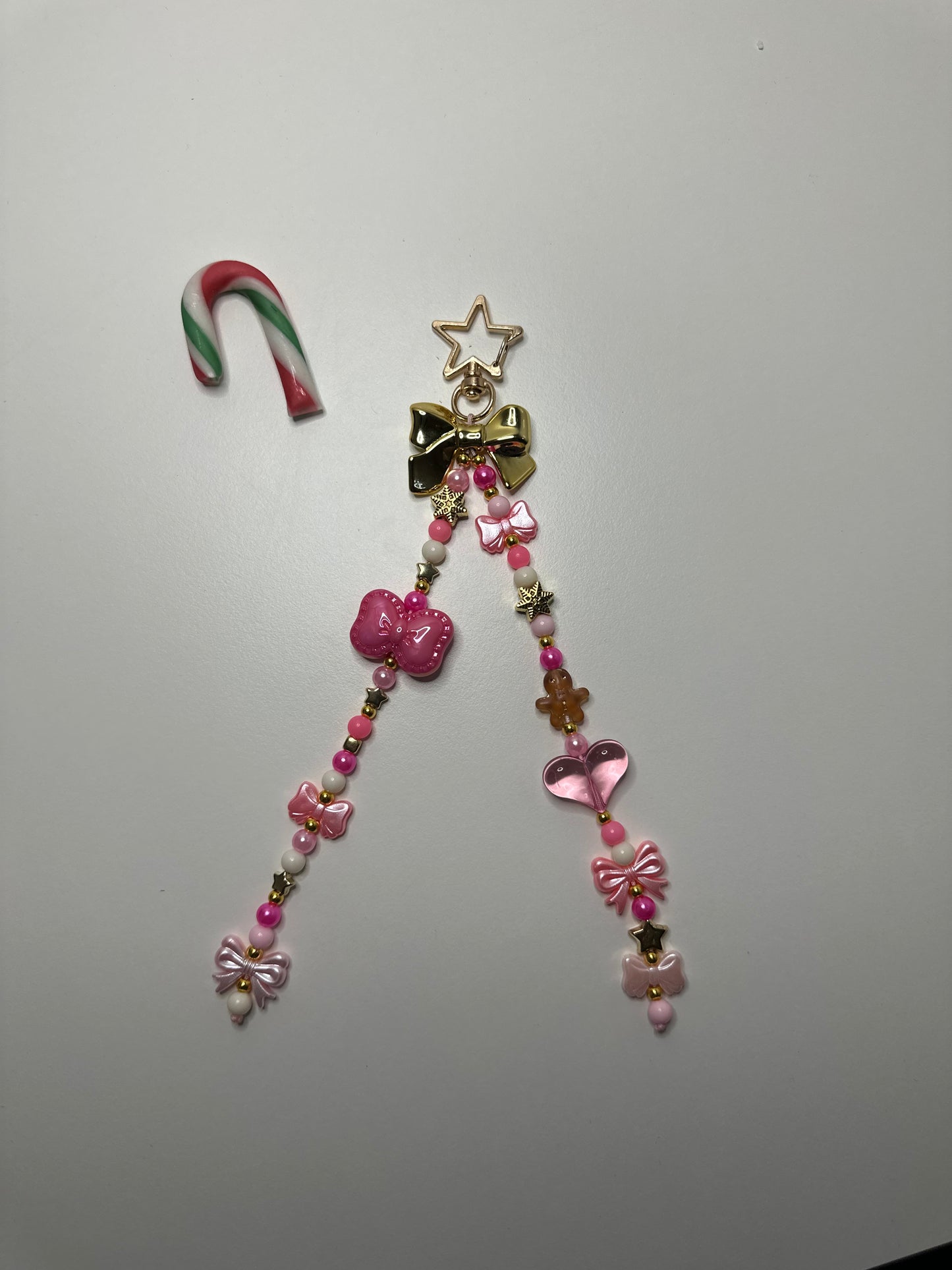 Pink Christmas keyring