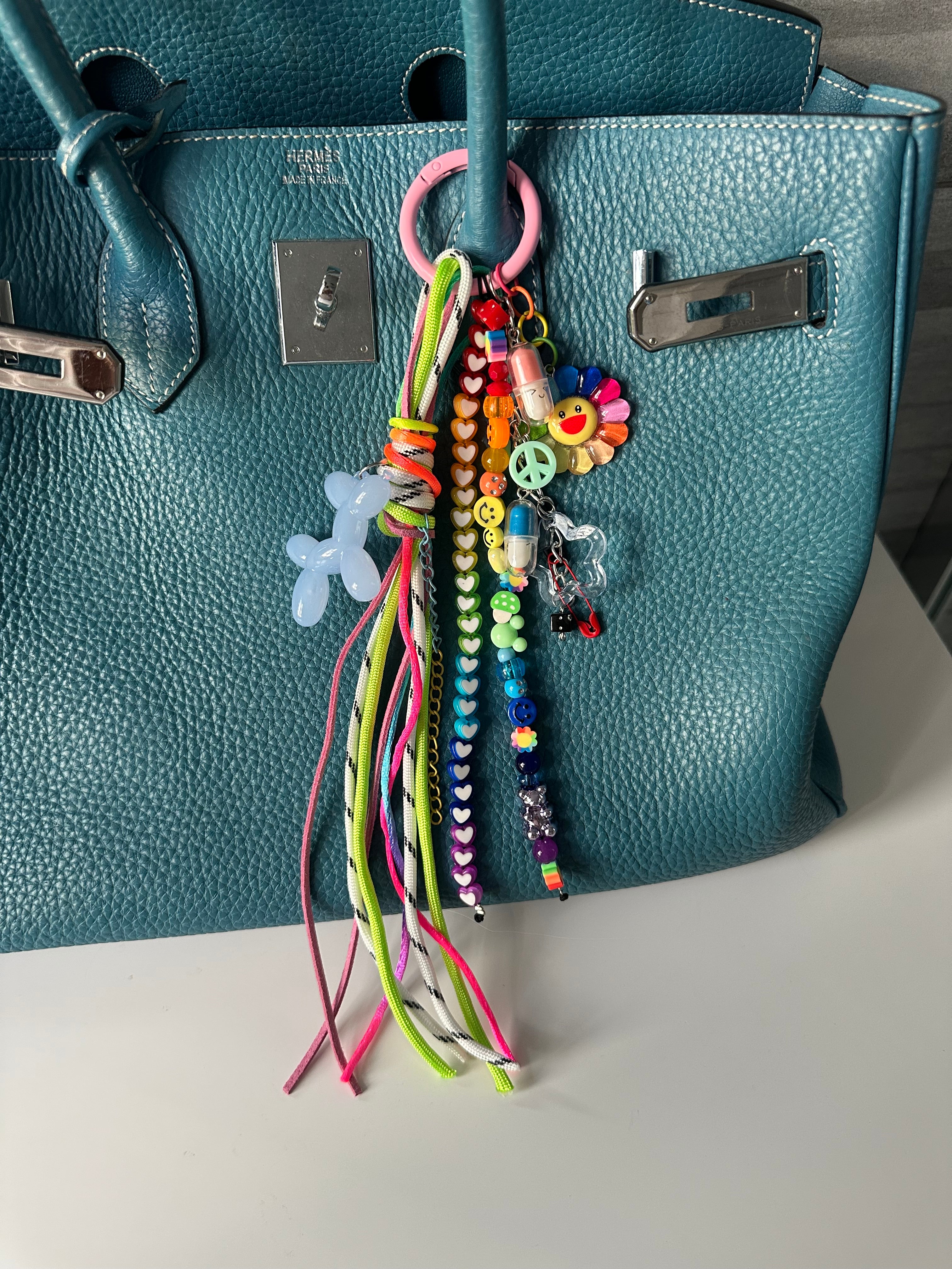 Abby bag charm (pink)