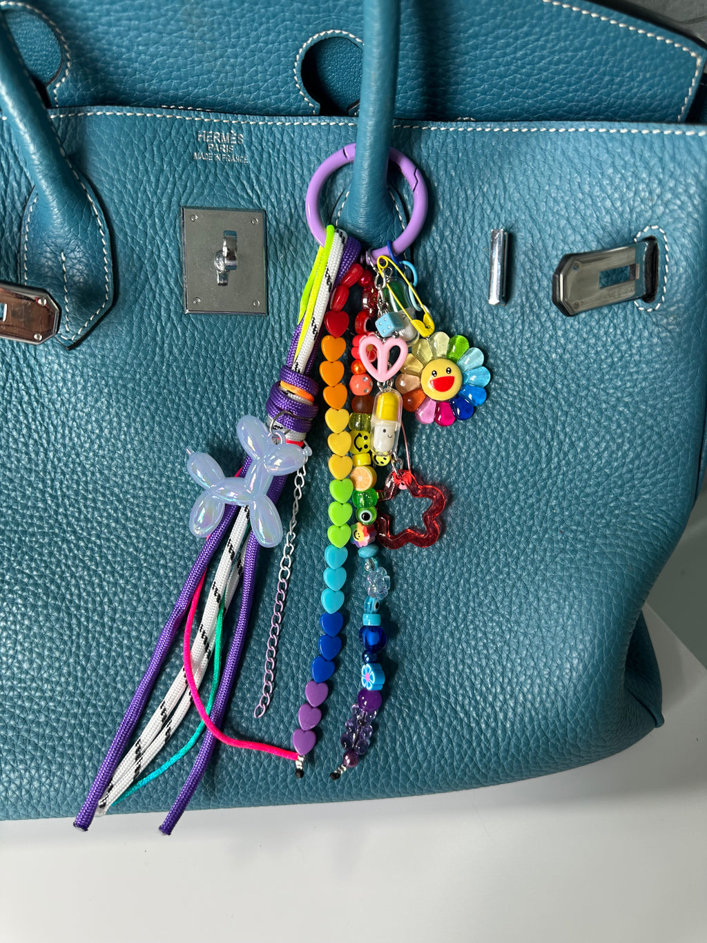 Abby bag charm (blue dog)