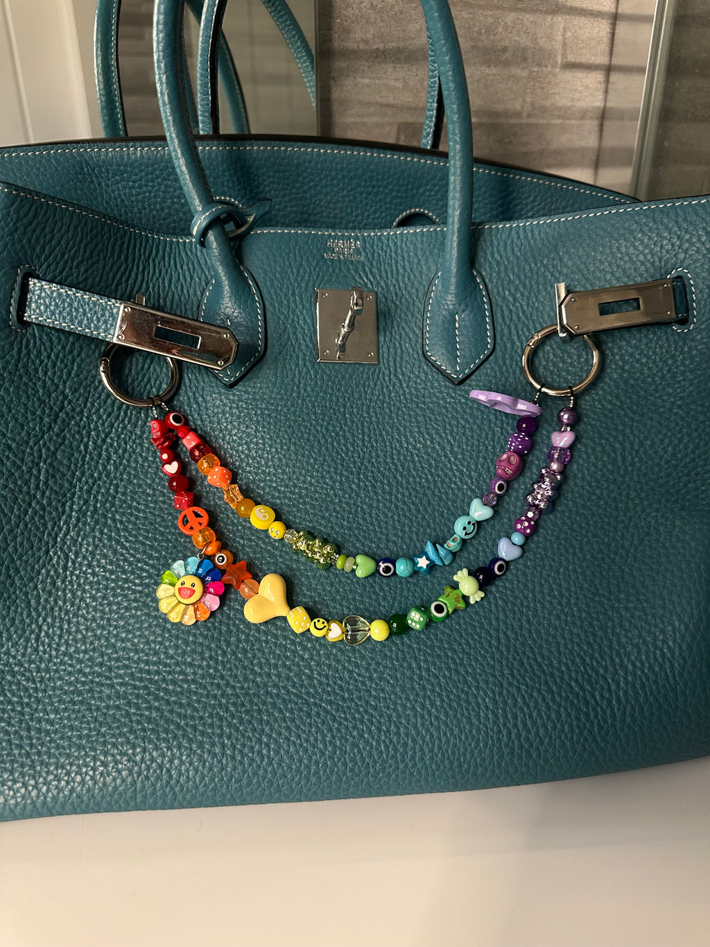 Iris bag charm