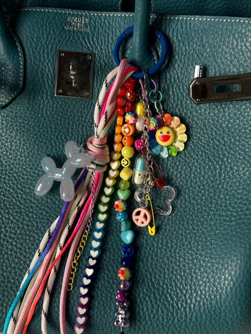 Abby bag charm (blue)