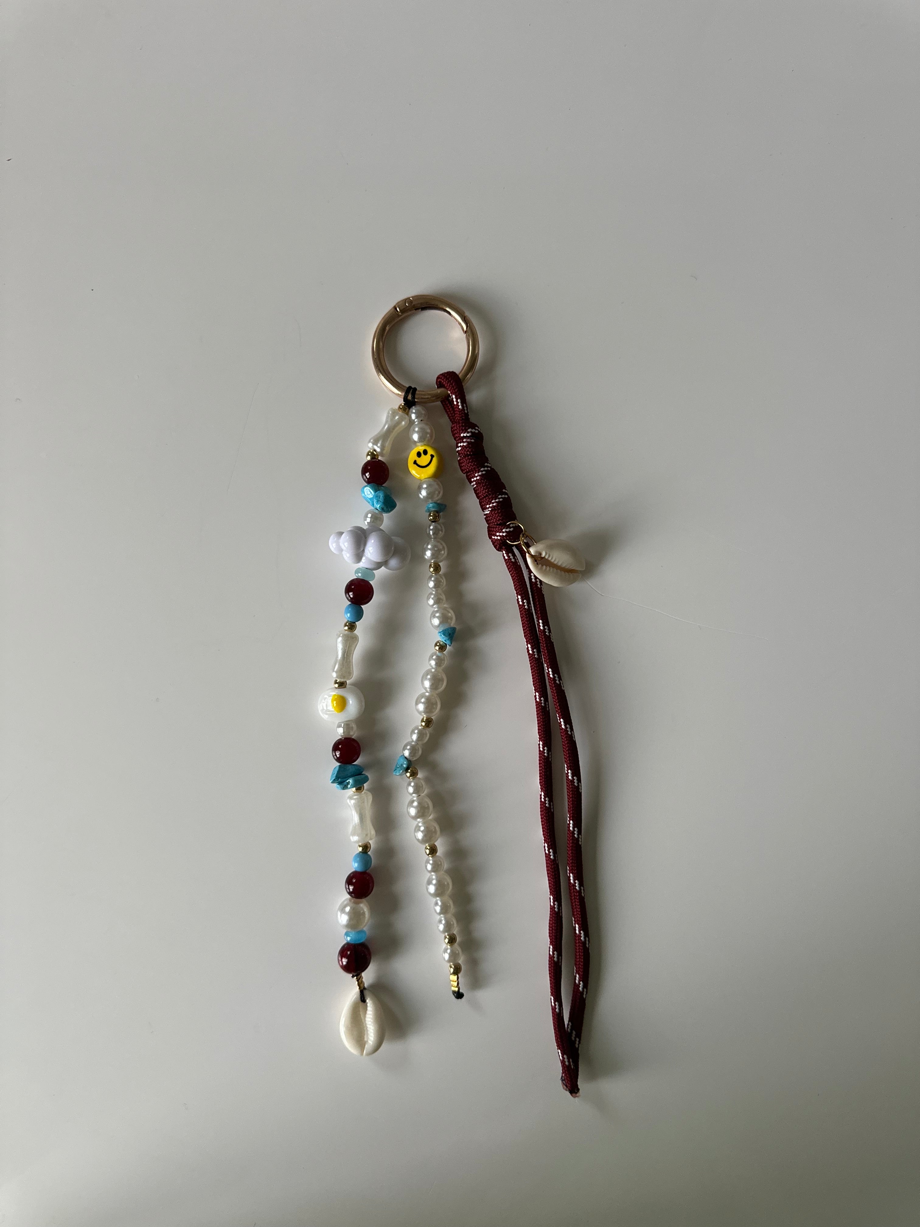 Happy cloud bag charm
