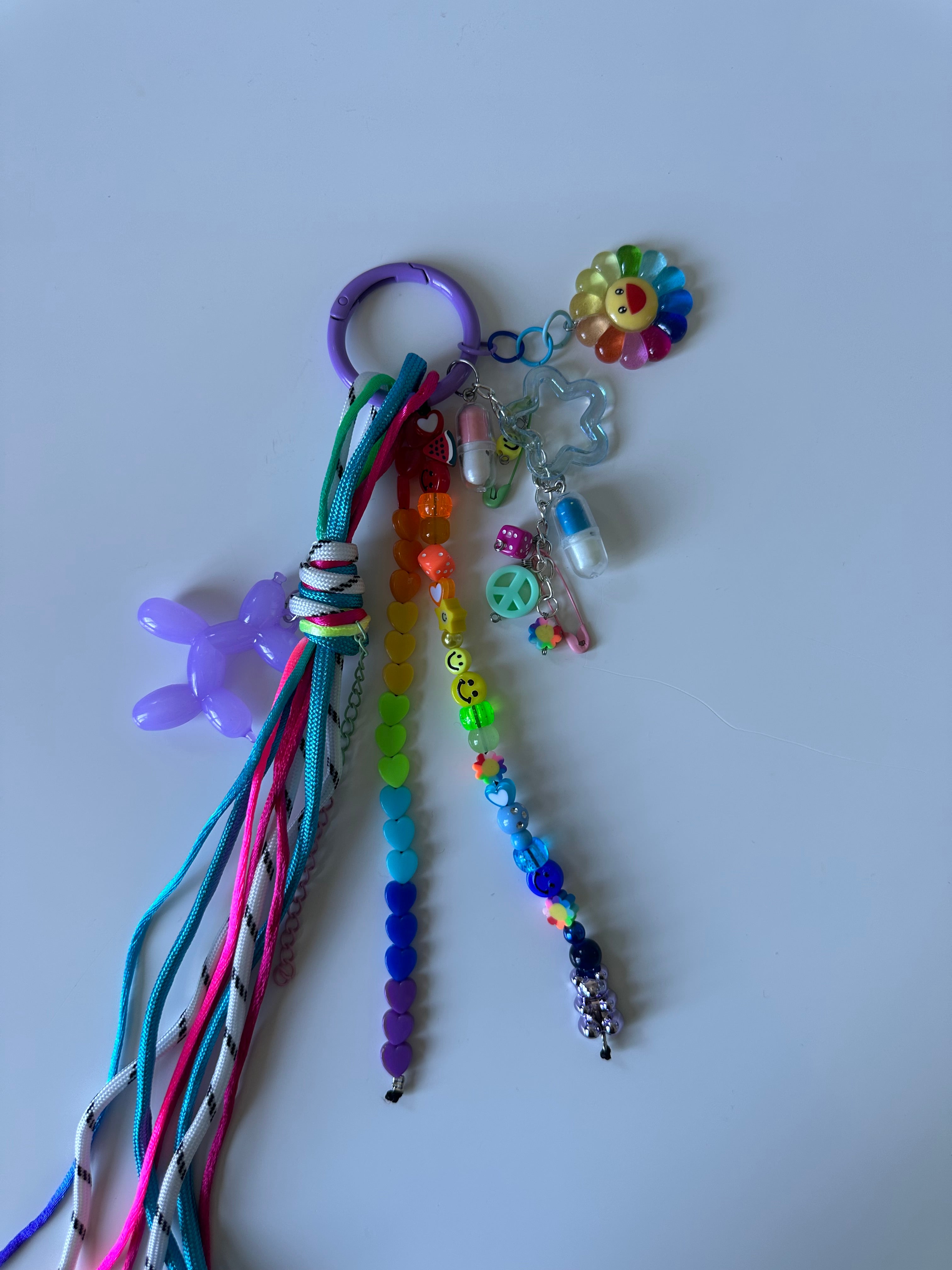 Abby bag charm (purple dog)