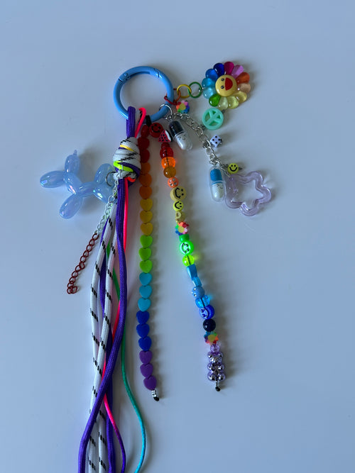 Abby bag charm (blue dog)