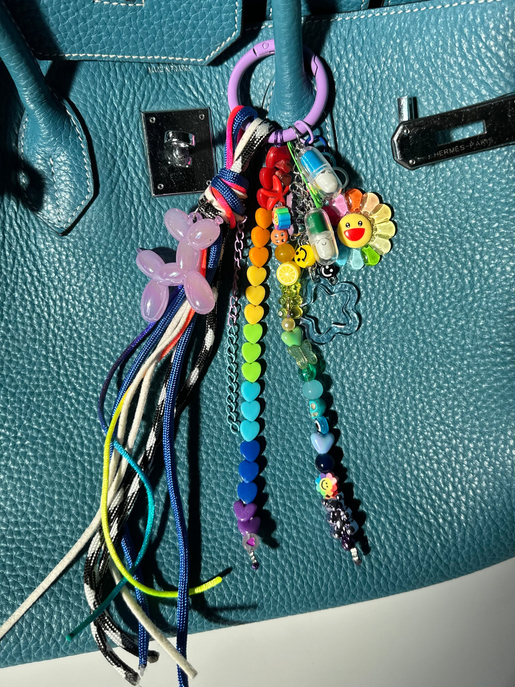 Abby bag charm (purple dog)