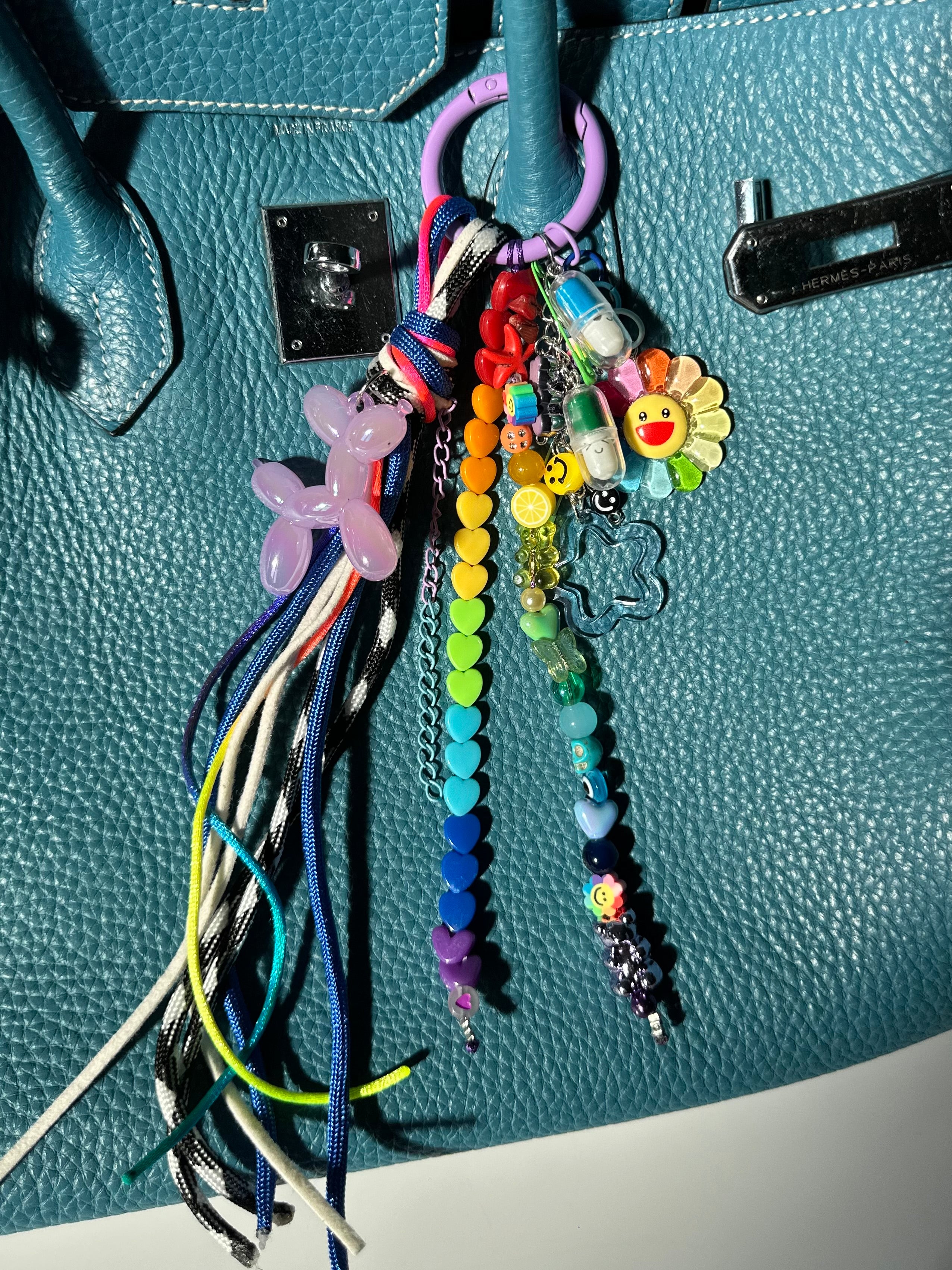 Abby bag charm (purple dog)