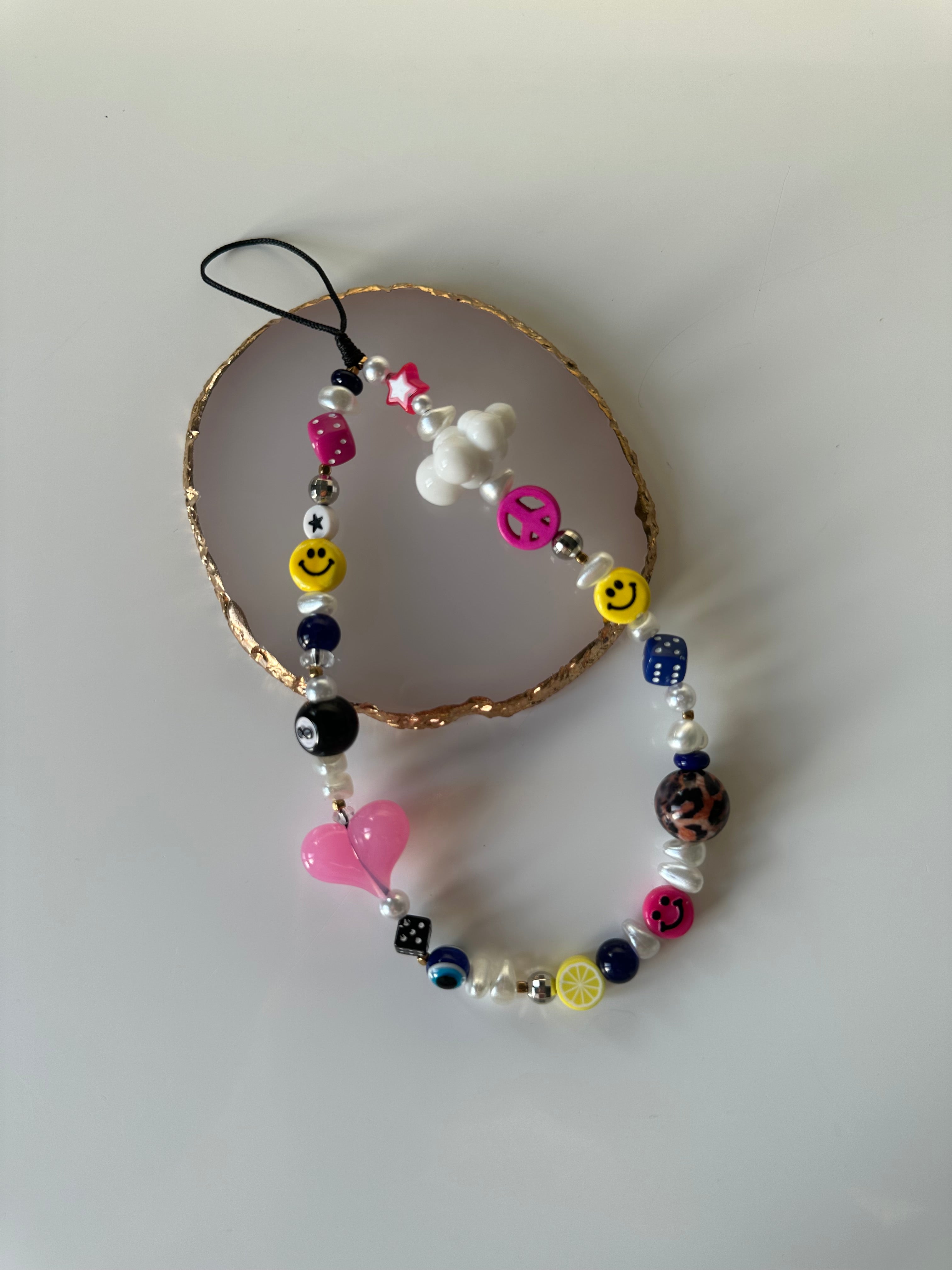 Happy hippy phone charm