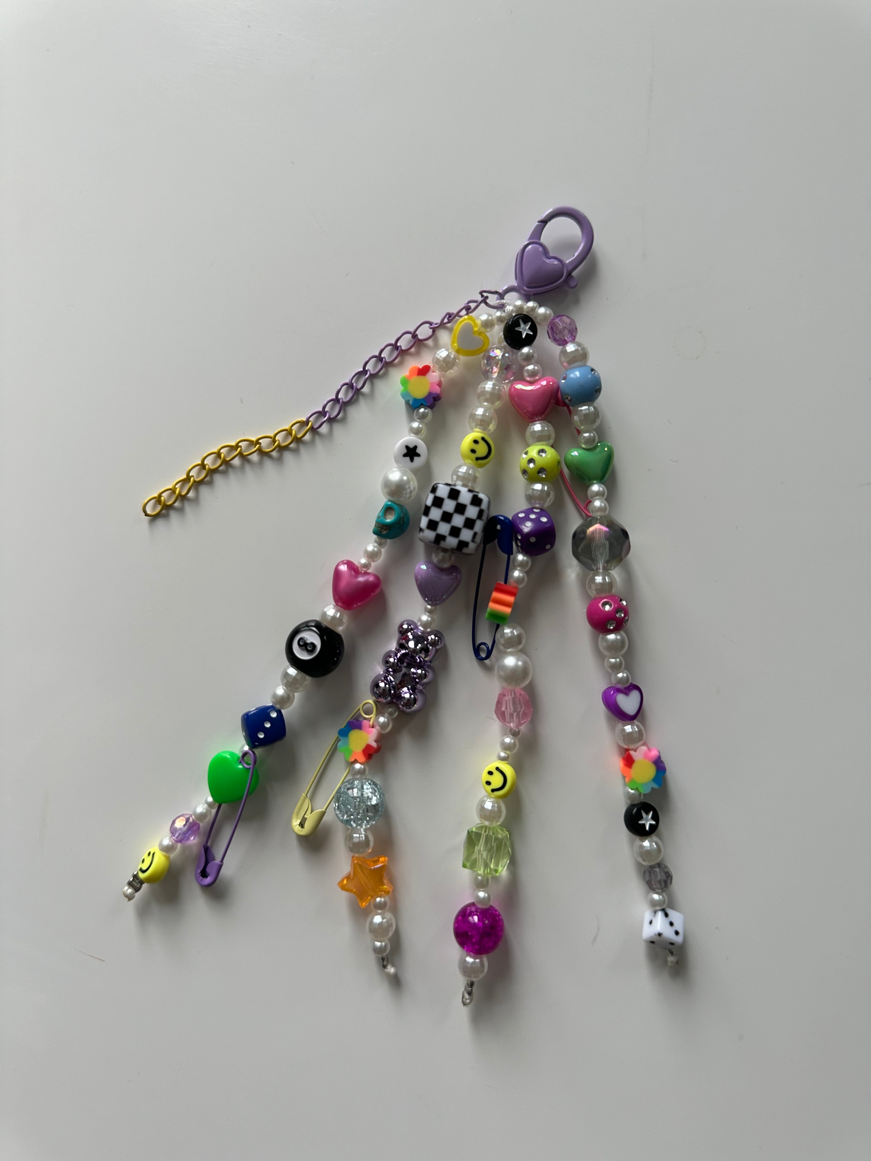 Funky pearl bag charm
