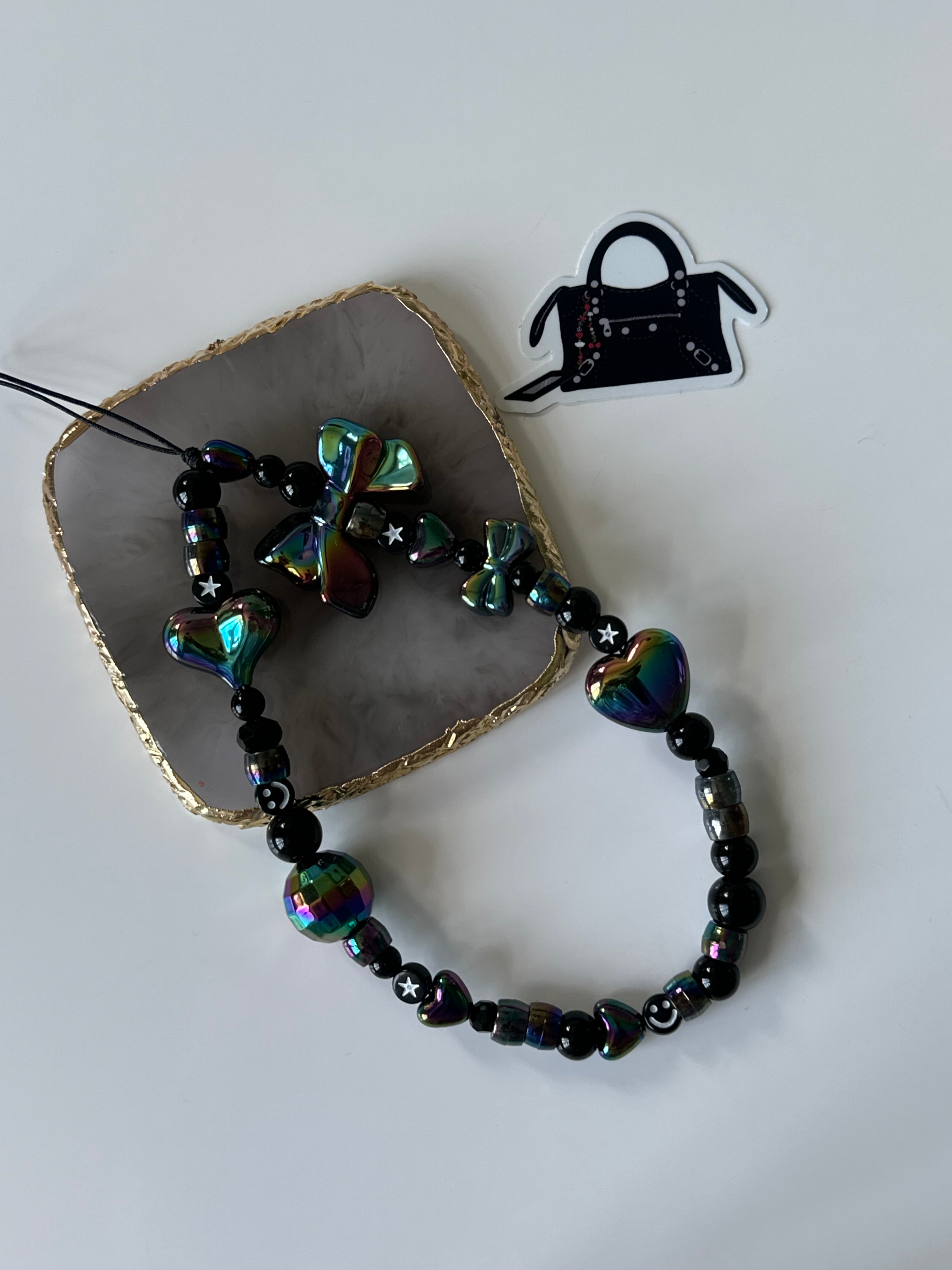 Metallic Phone charm