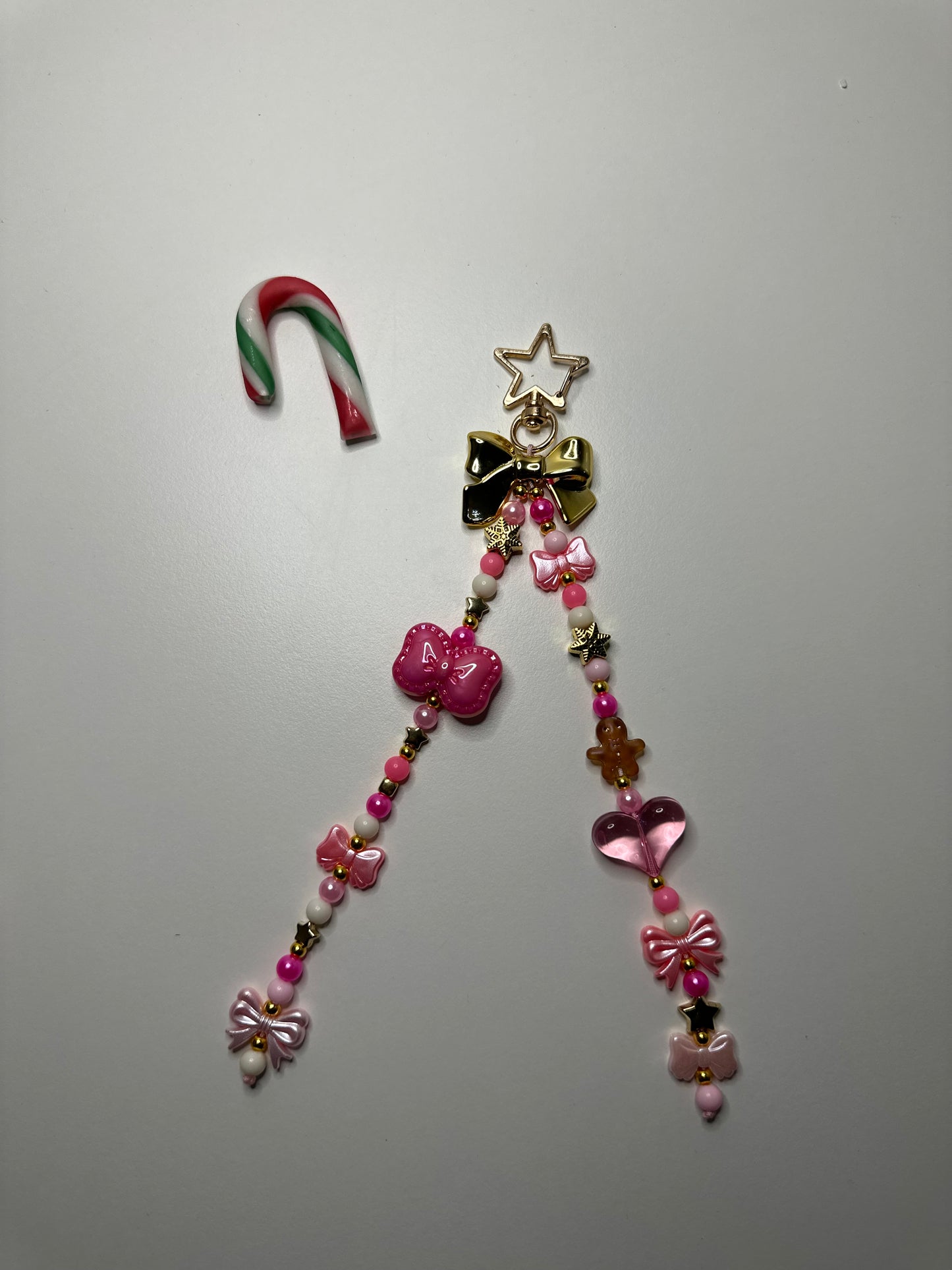 Pink Christmas keyring