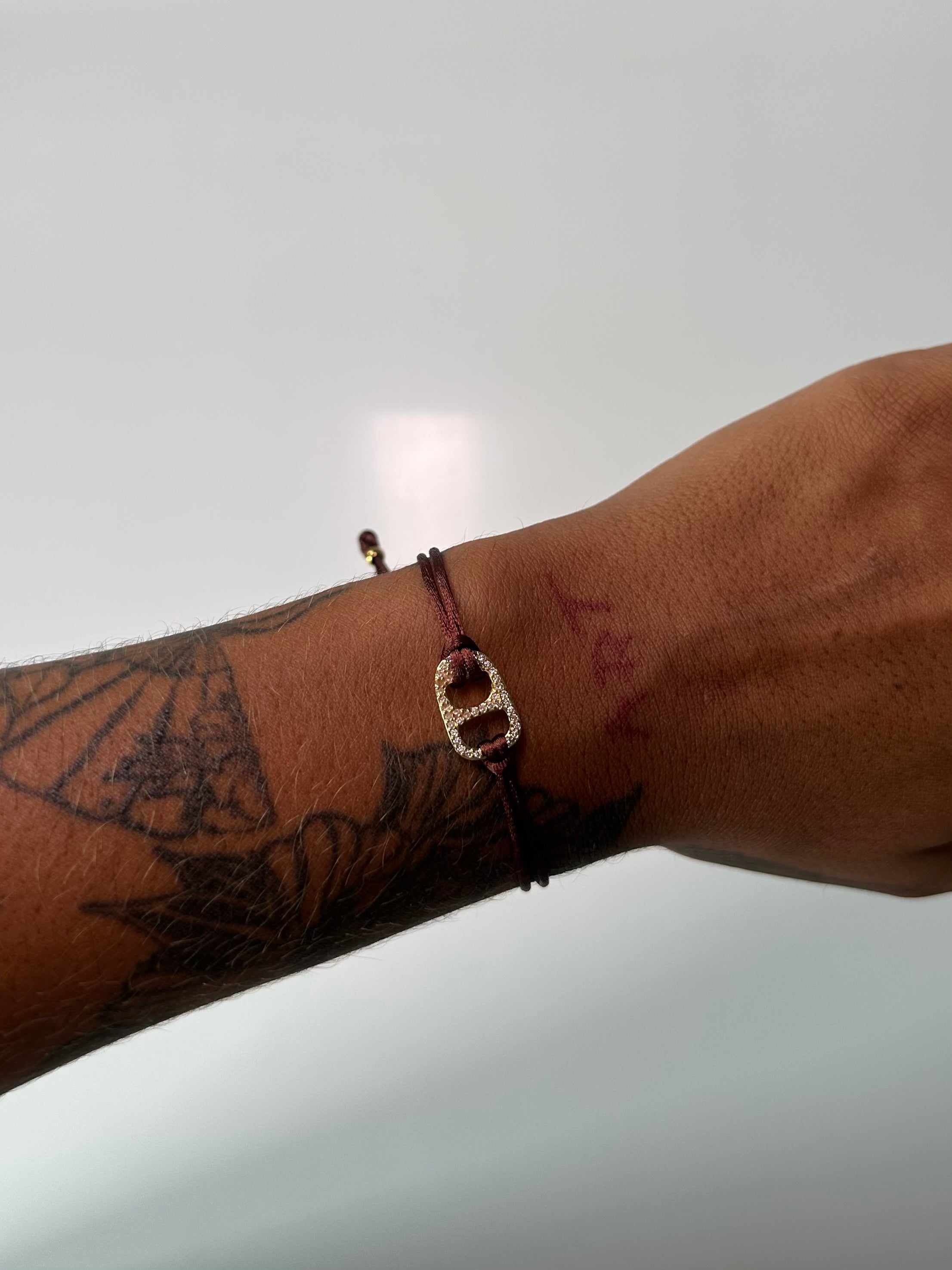 Crystal adjustable bracelet (gold)