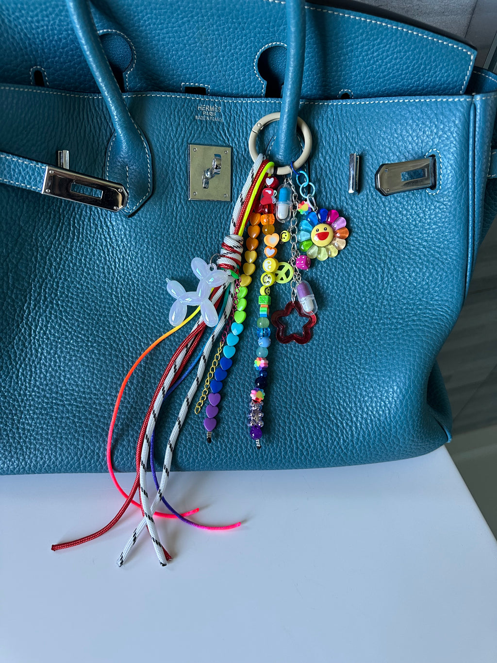 Abby bag charm (white dog)