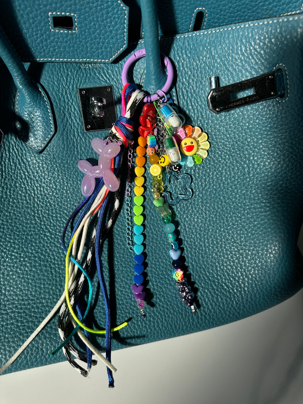 Abby bag charm (purple dog)