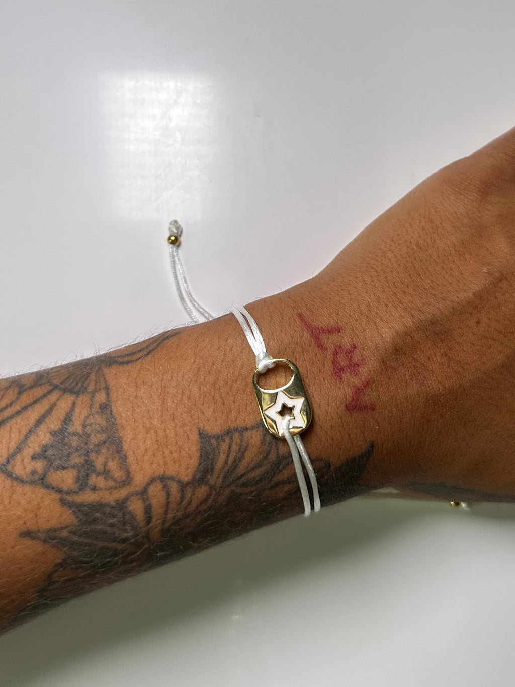 Luna adjustable bracelet (white gold)
