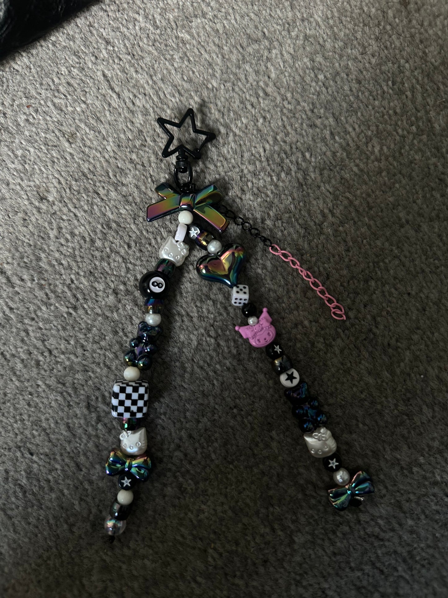 Pink Kuromi bag charm