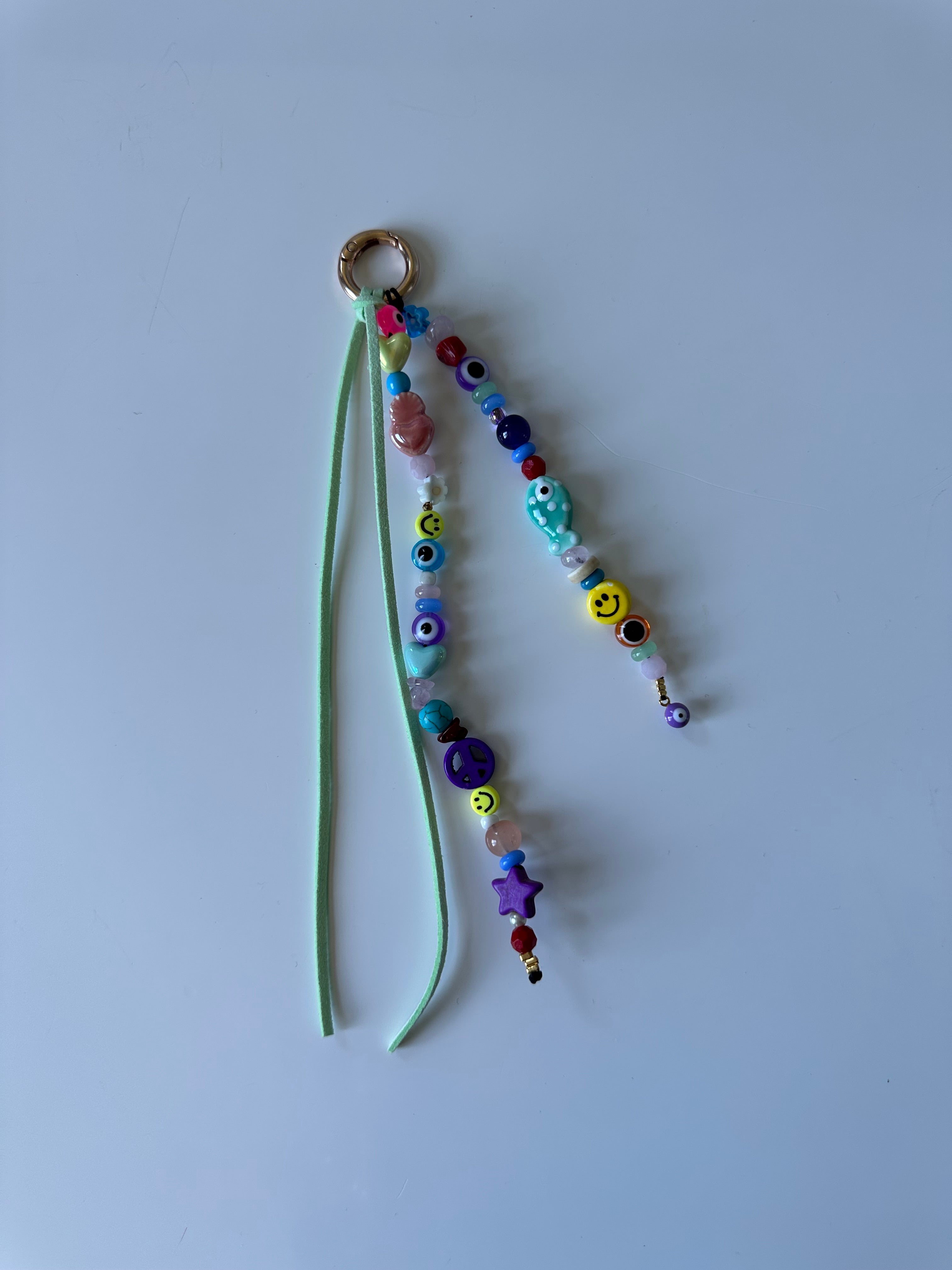 Paisley bag charm (mint green)