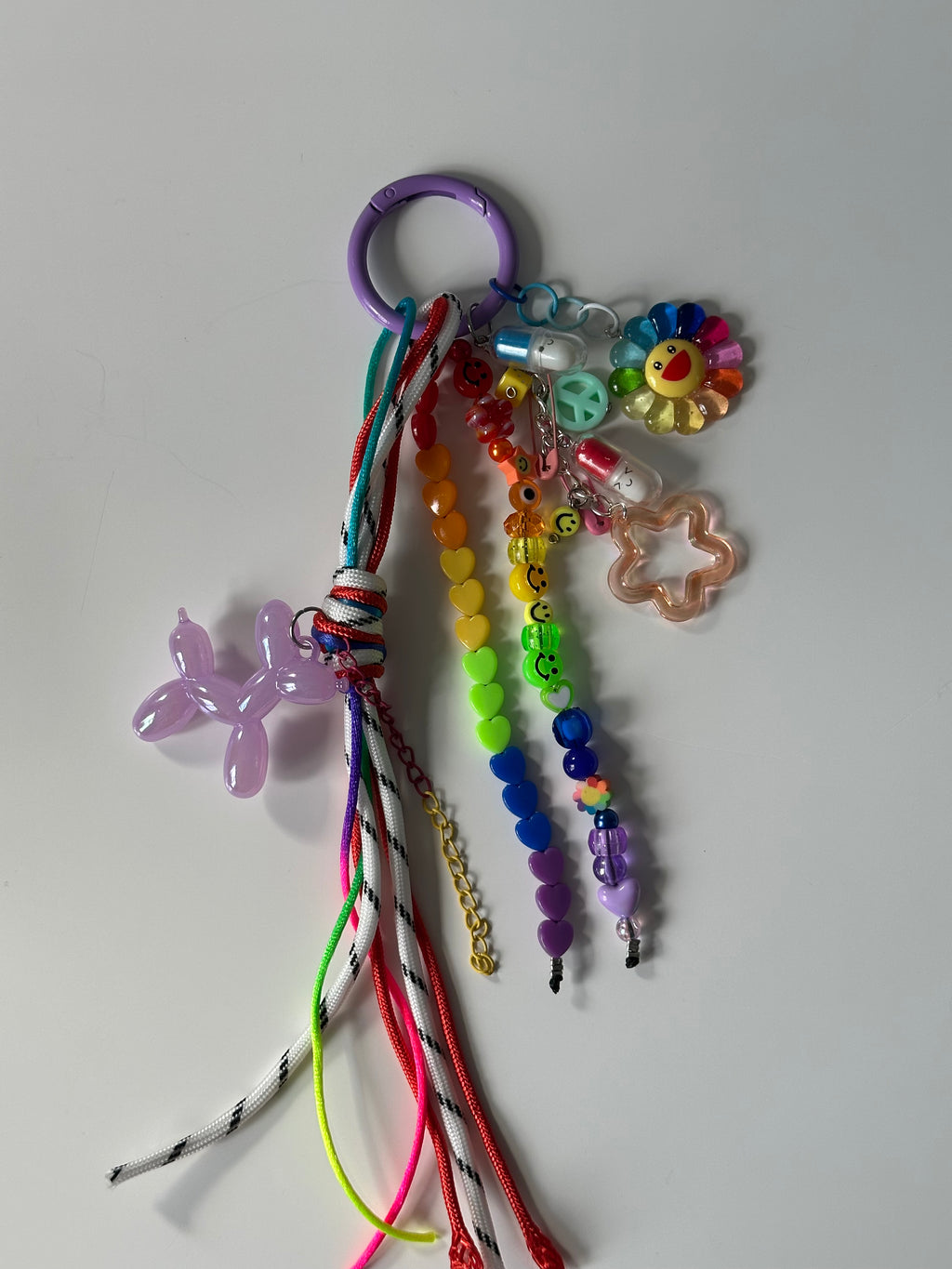 Abby bag charm (purple dog)