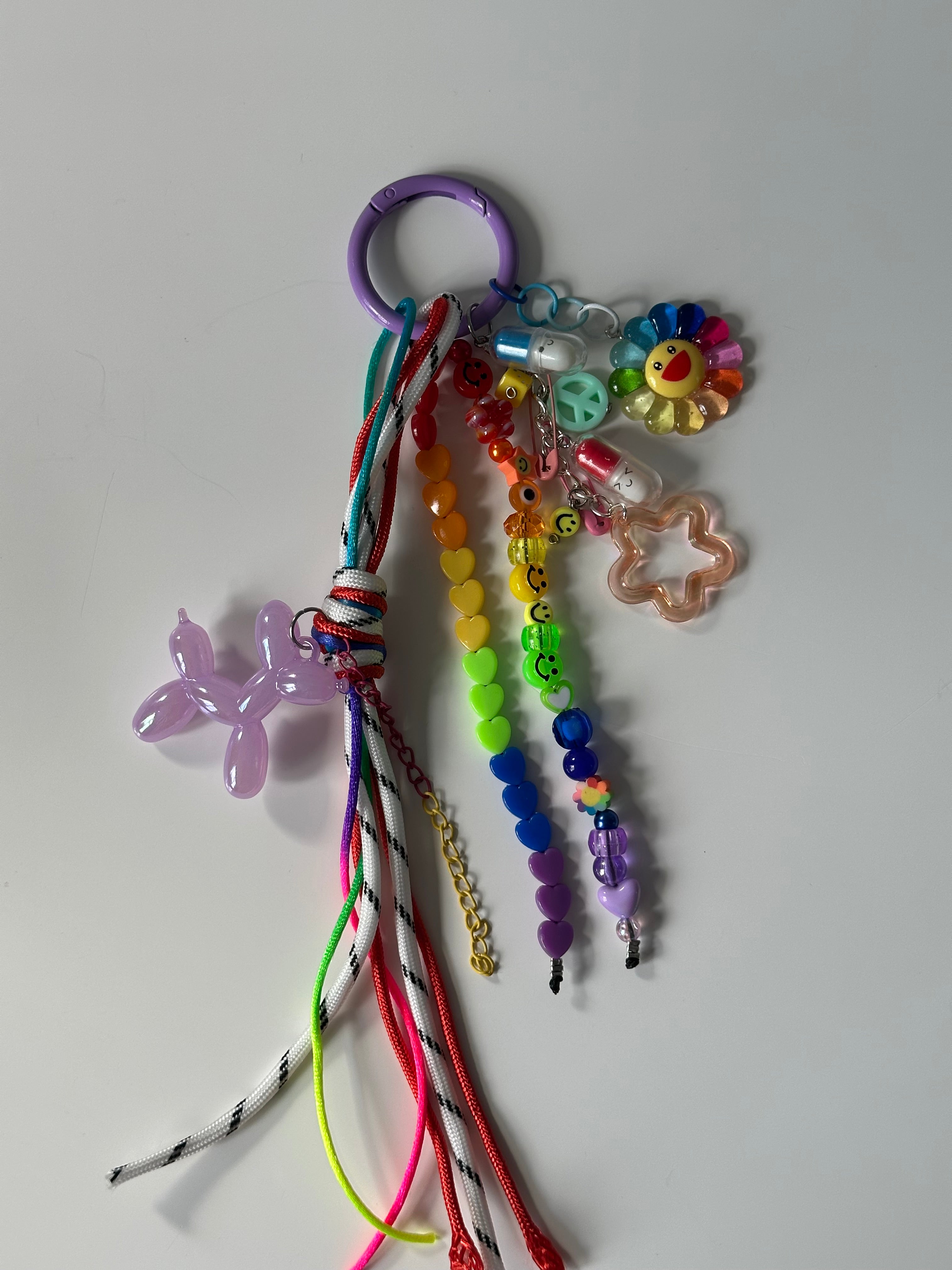 Abby bag charm (purple dog)