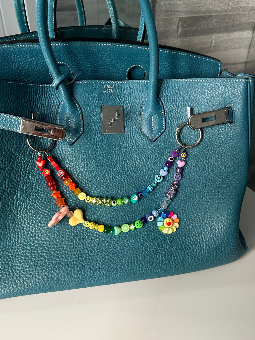 Iris bag charm